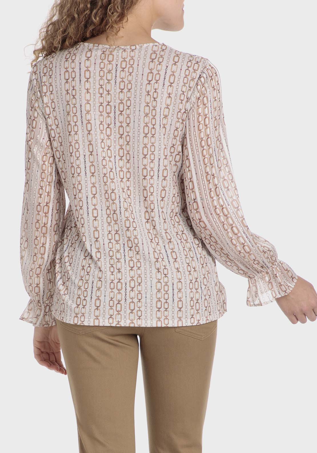 Punt Roma Chains T-Shirt - Beige 2 Shaws Department Stores