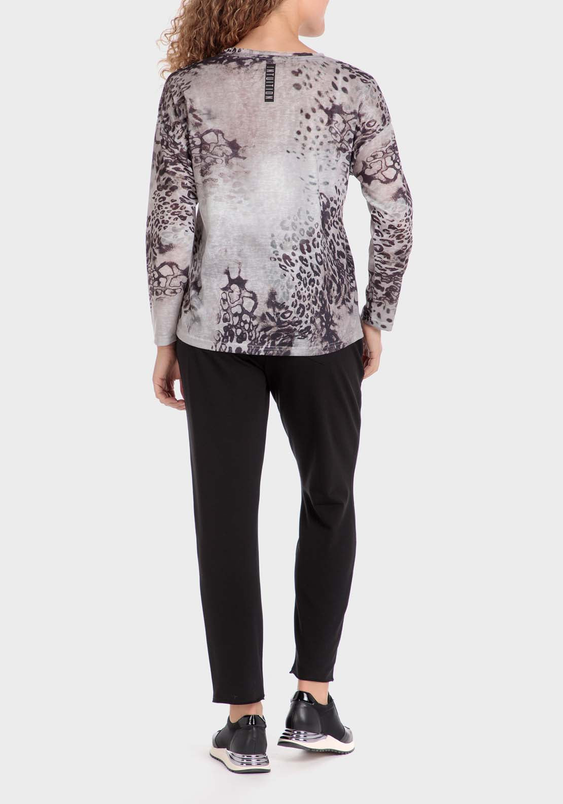 Punt Roma Animal Print T-Shirt - Brown 4 Shaws Department Stores