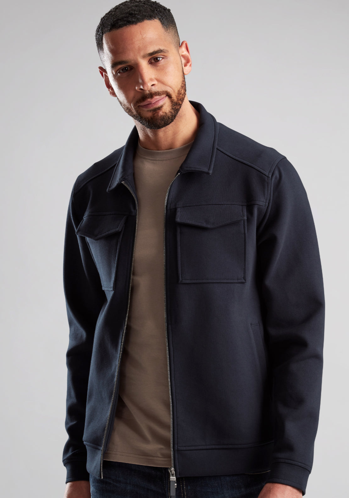 Vedoneire Interlock Jacket - Navy 4 Shaws Department Stores