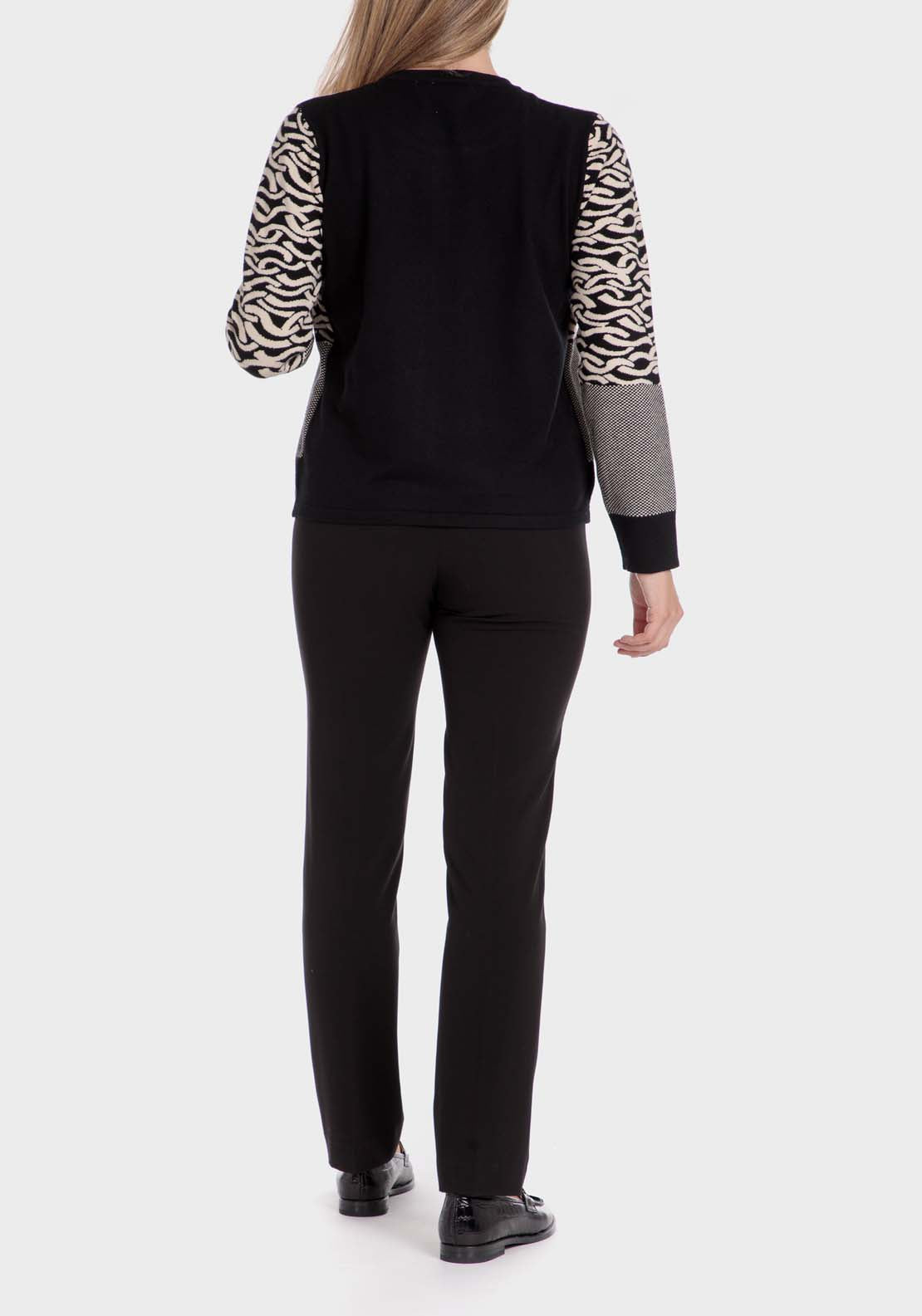 Punt Roma Faux Knitted Twinset - Black 4 Shaws Department Stores