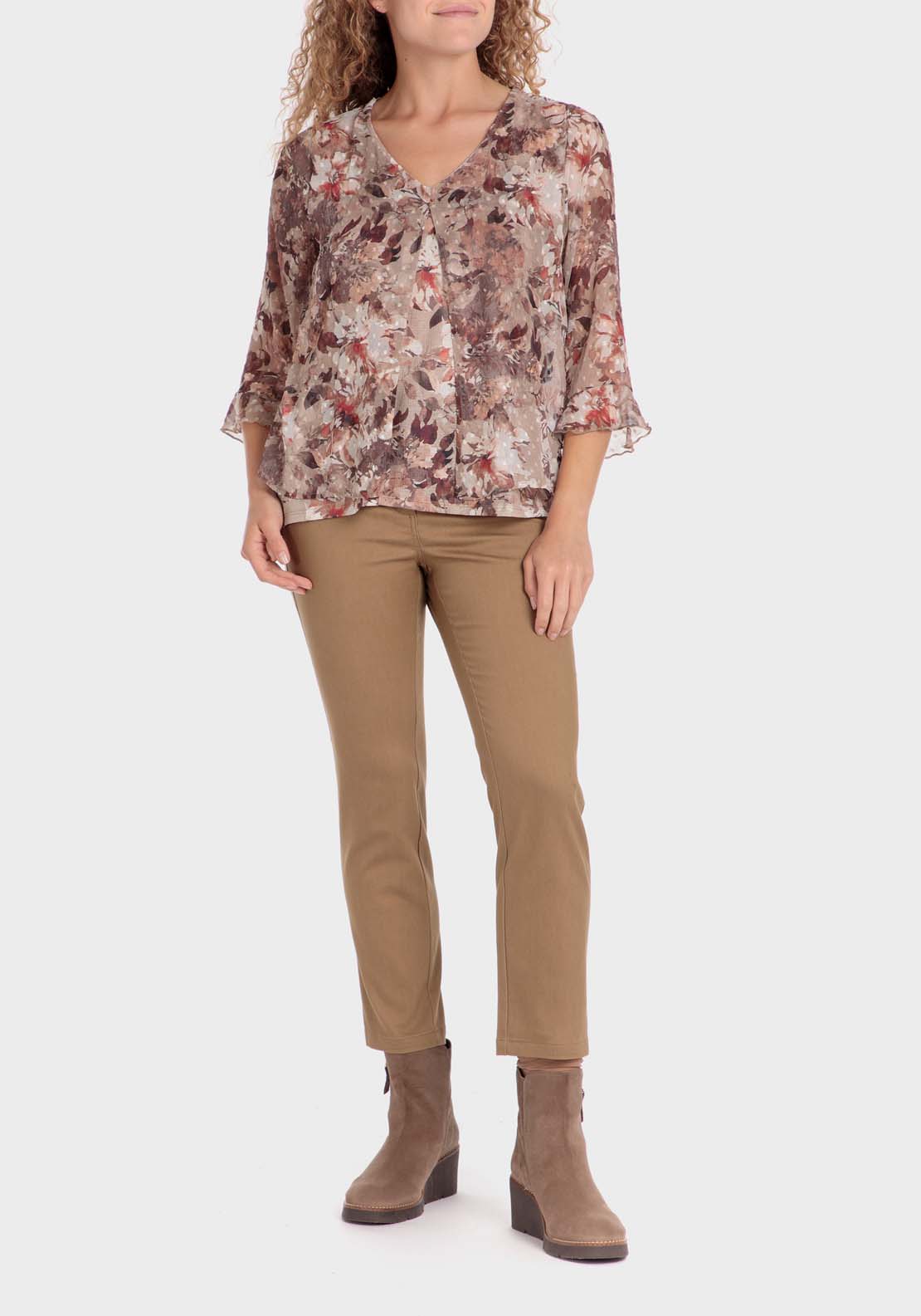 Punt Roma Faux Plumetti Twinset - Beige 3 Shaws Department Stores