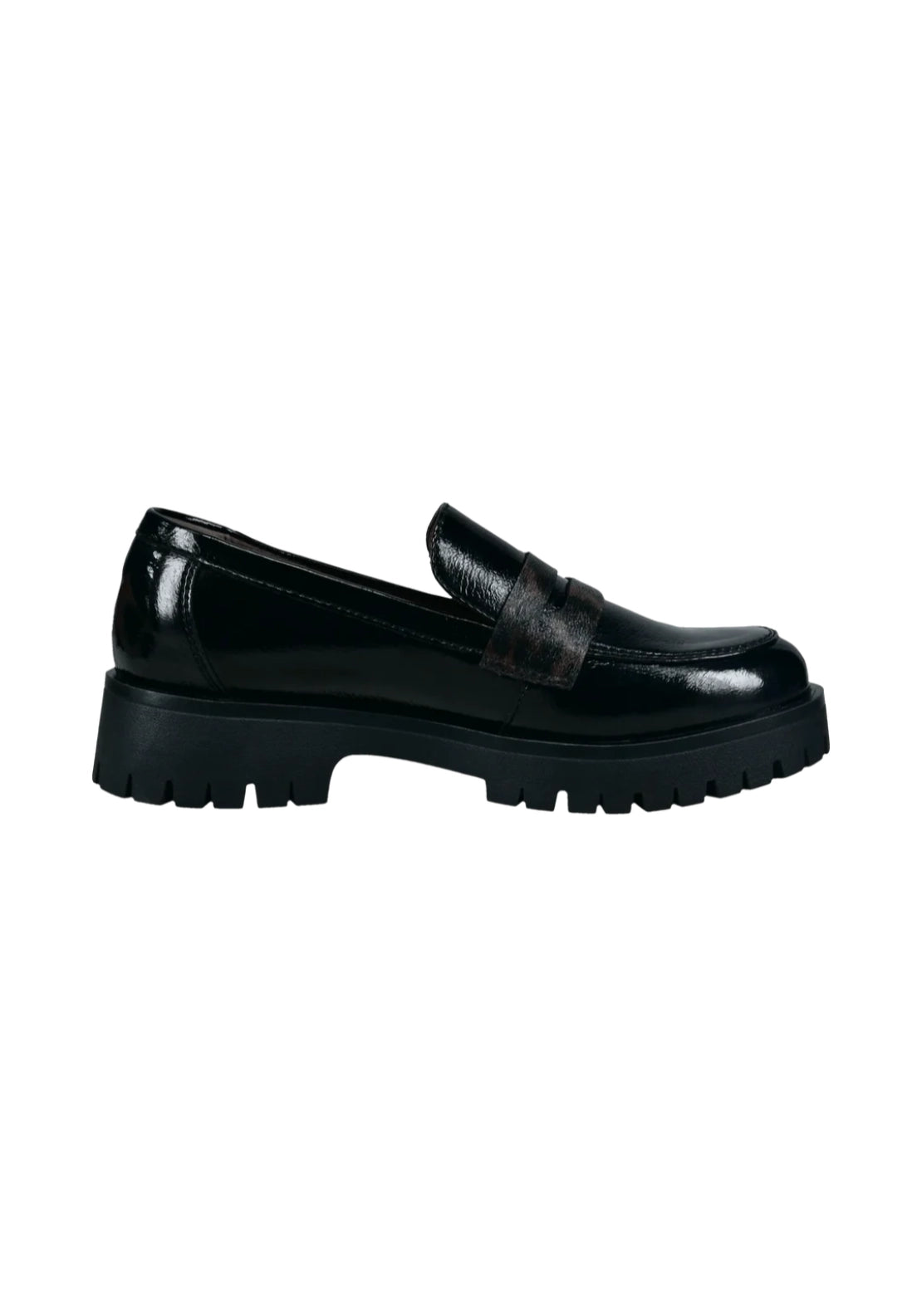 Bagatt Surprise Loafers - Black/animal Print 2 Shaws Department Stores