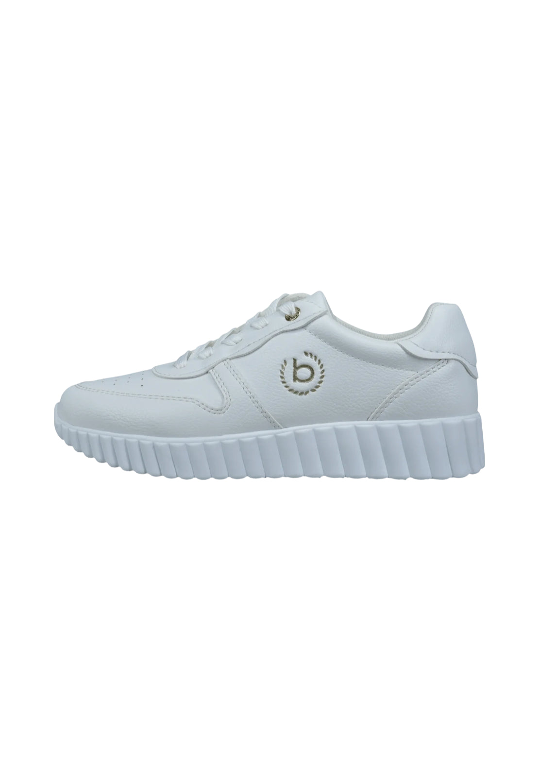 Bugatti Plain Sneaker - White 1 Shaws Department Stores