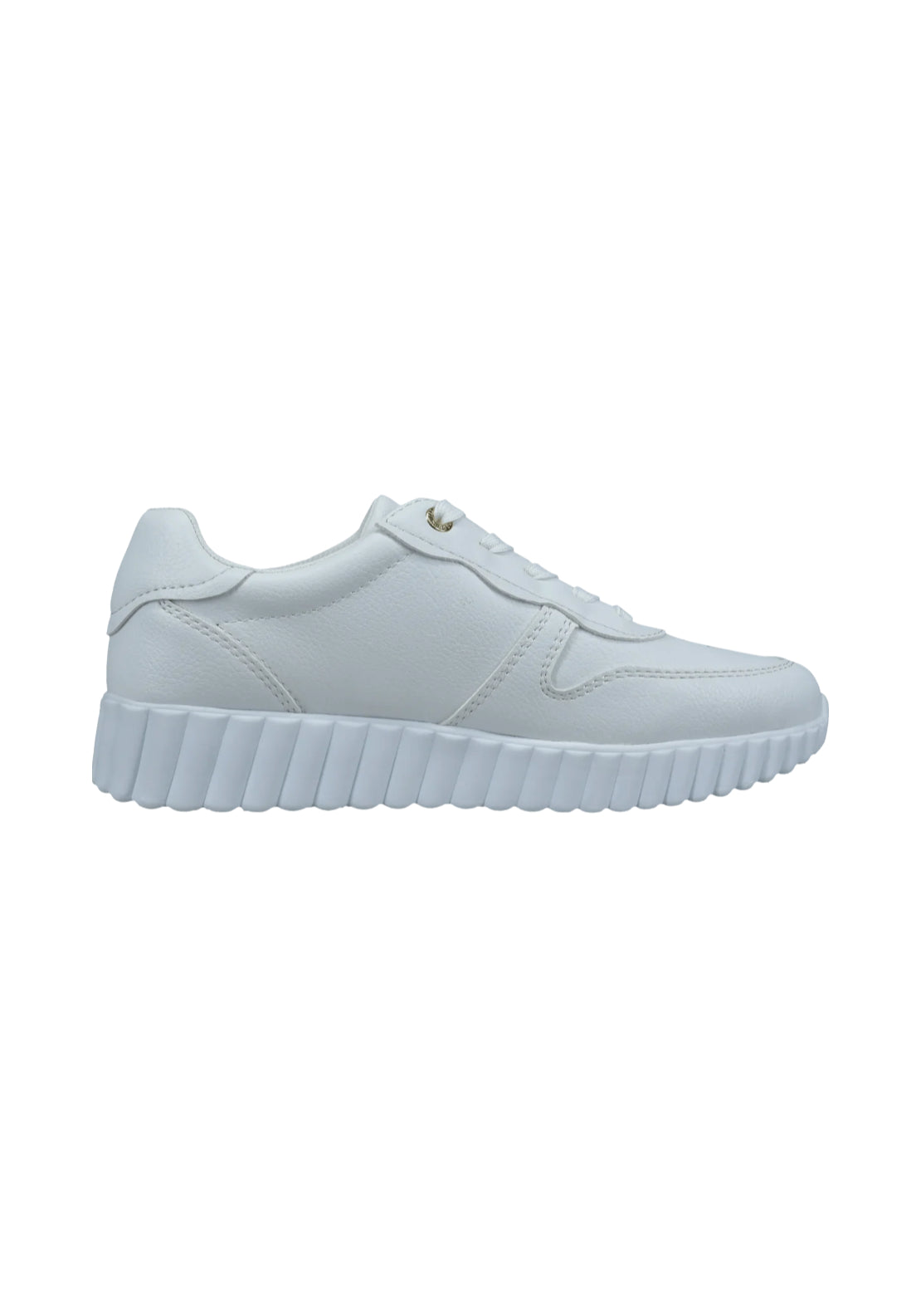 Bugatti Plain Sneaker - White 2 Shaws Department Stores