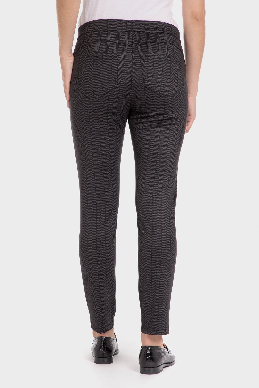 Punt Roma Herringbone Trousers - Black 2 Shaws Department Stores