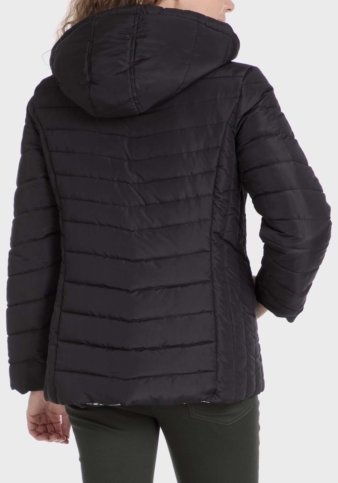Punt Roma Reversible Printed Parka - Black 2 Shaws Department Stores