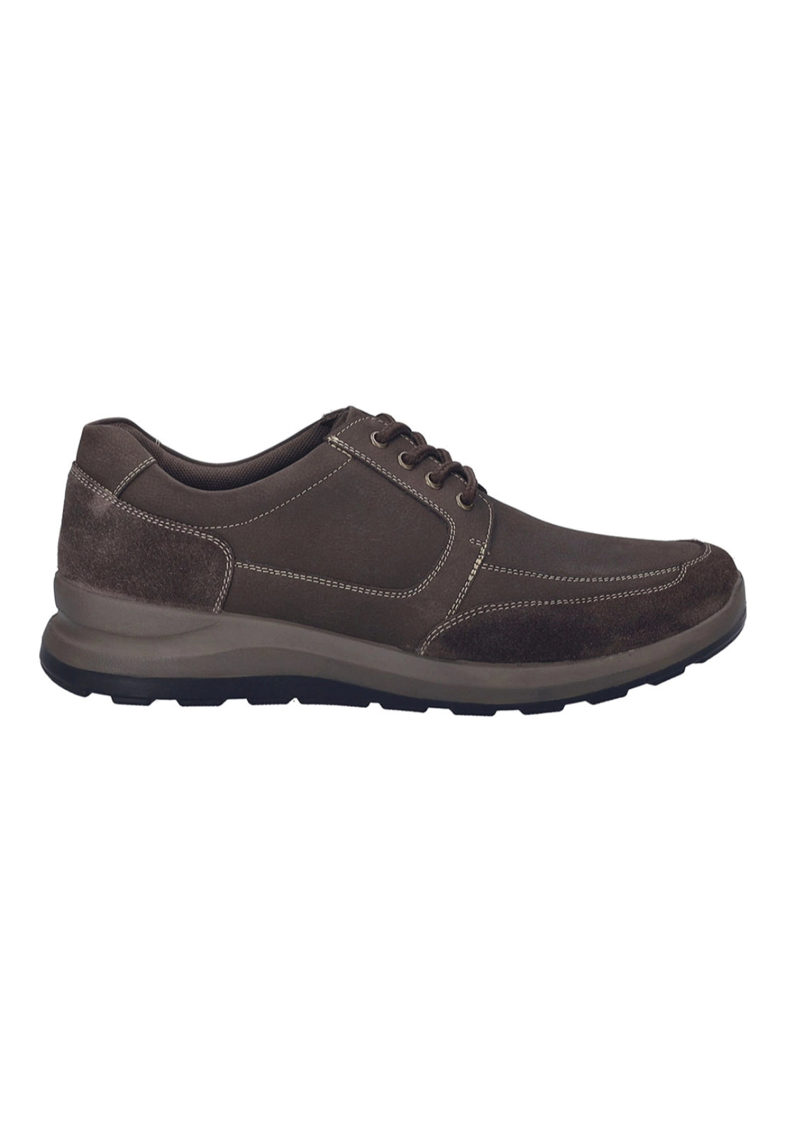 Lace Up Nubuck Waterproof Shoes - Brown