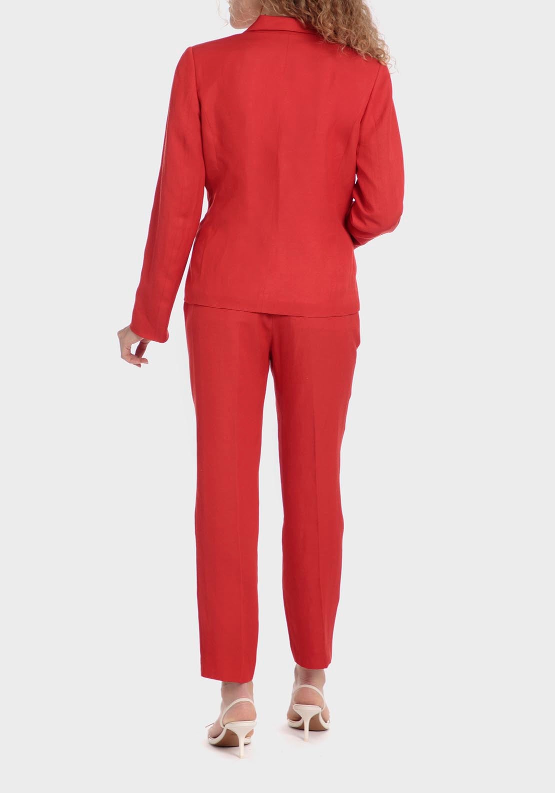 Punt Roma Linen Blend Blazer - Red 4 Shaws Department Stores