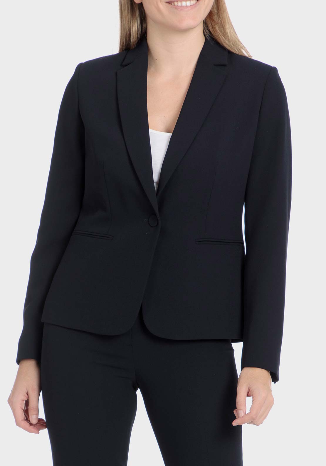 Punt Roma Crepe blazer - Blue / Navy 1 Shaws Department Stores