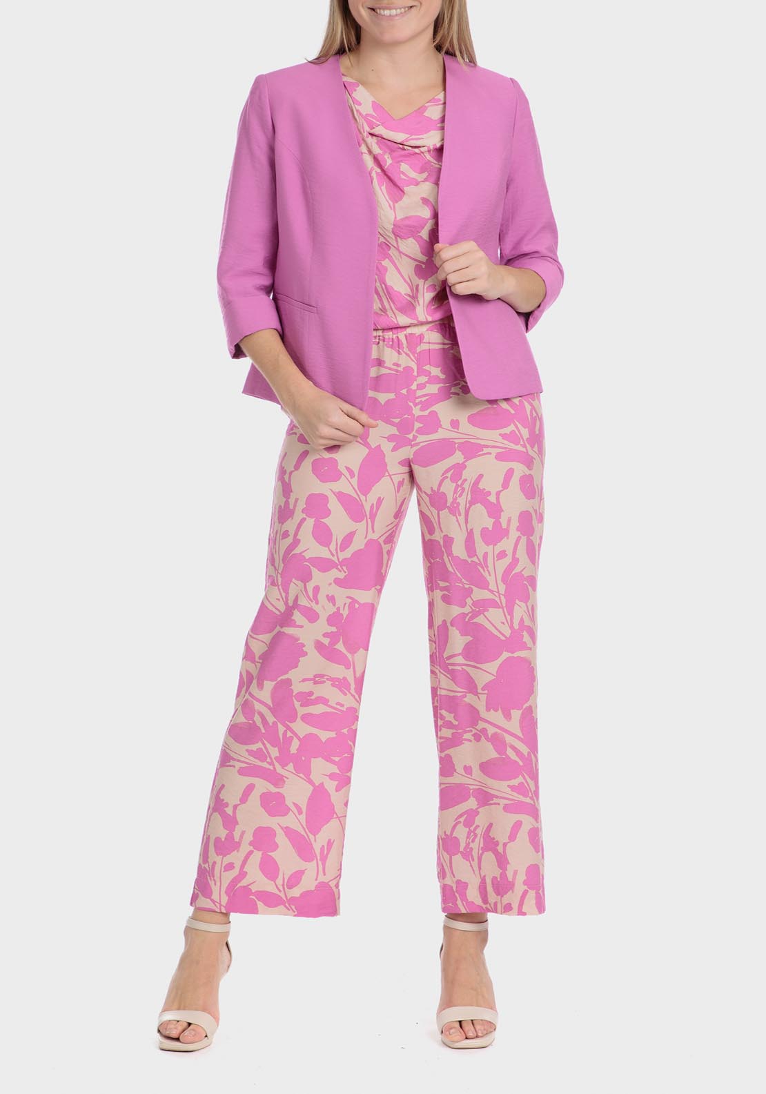 Punt Roma Fuchsia Blazer - Fuchsia 3 Shaws Department Stores