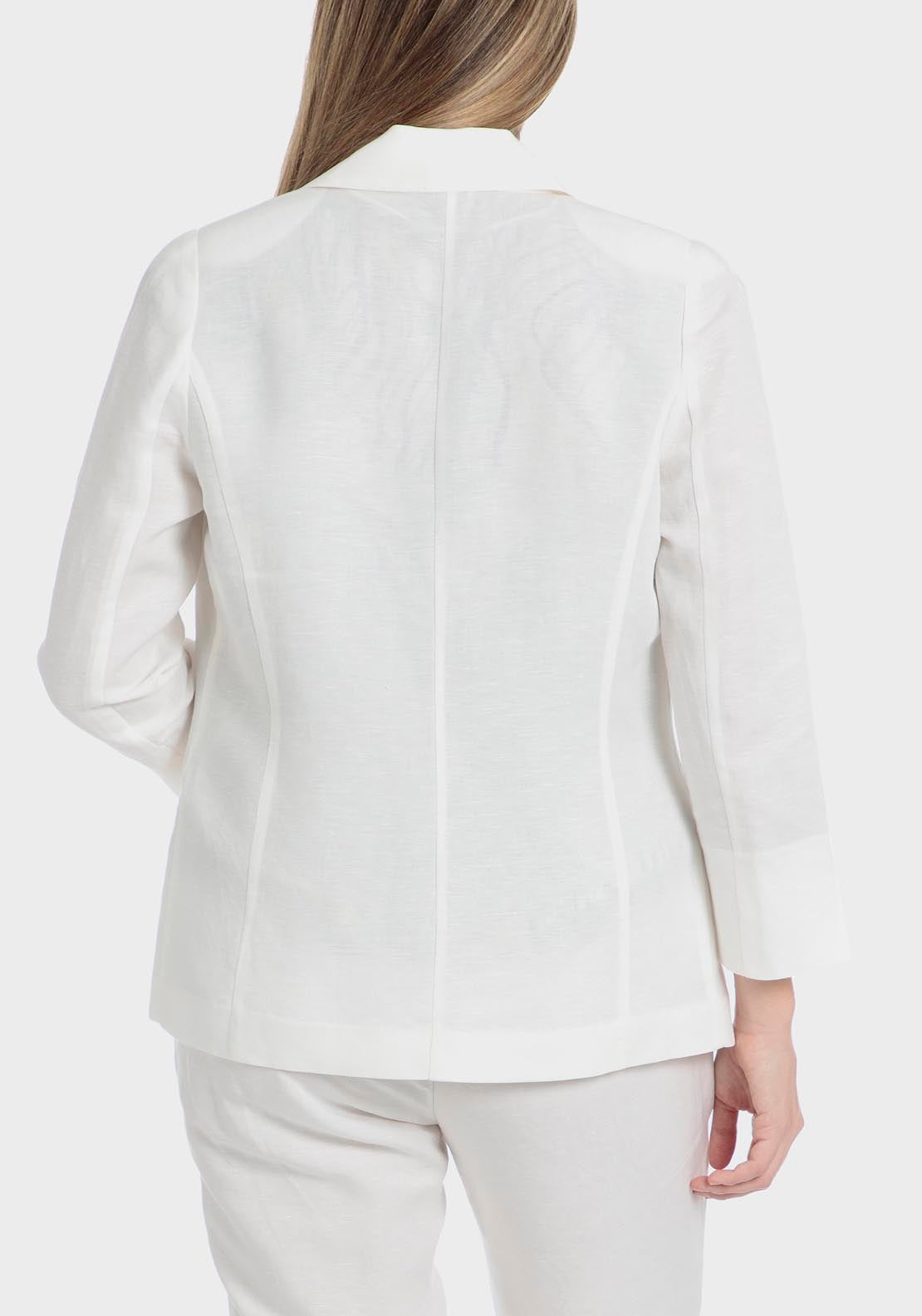 Punt Roma Linen Blazer - White 1 Shaws Department Stores