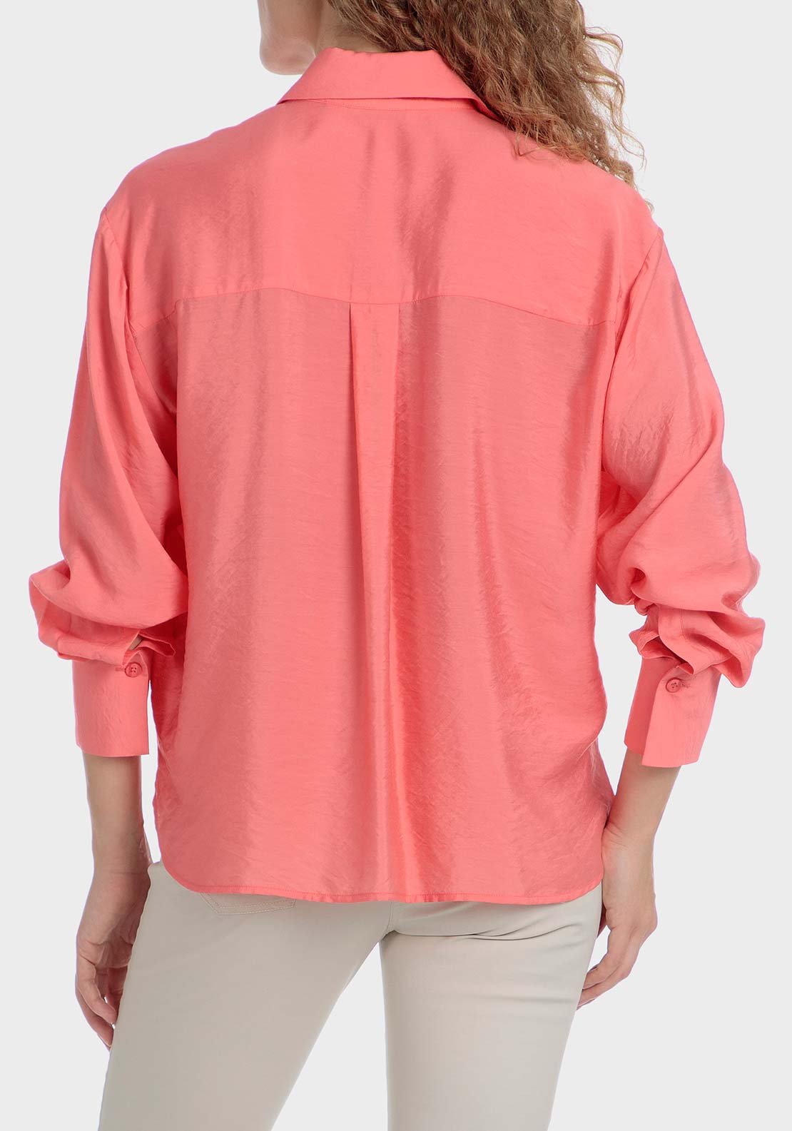 Punt Roma Shirt with pockets - Orange 2 Shaws Department Stores