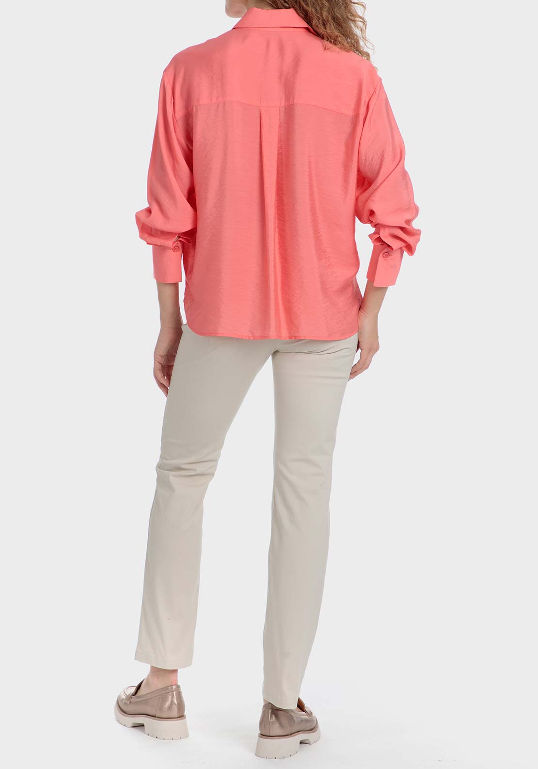 Punt Roma Shirt with pockets - Orange 4 Shaws Department Stores