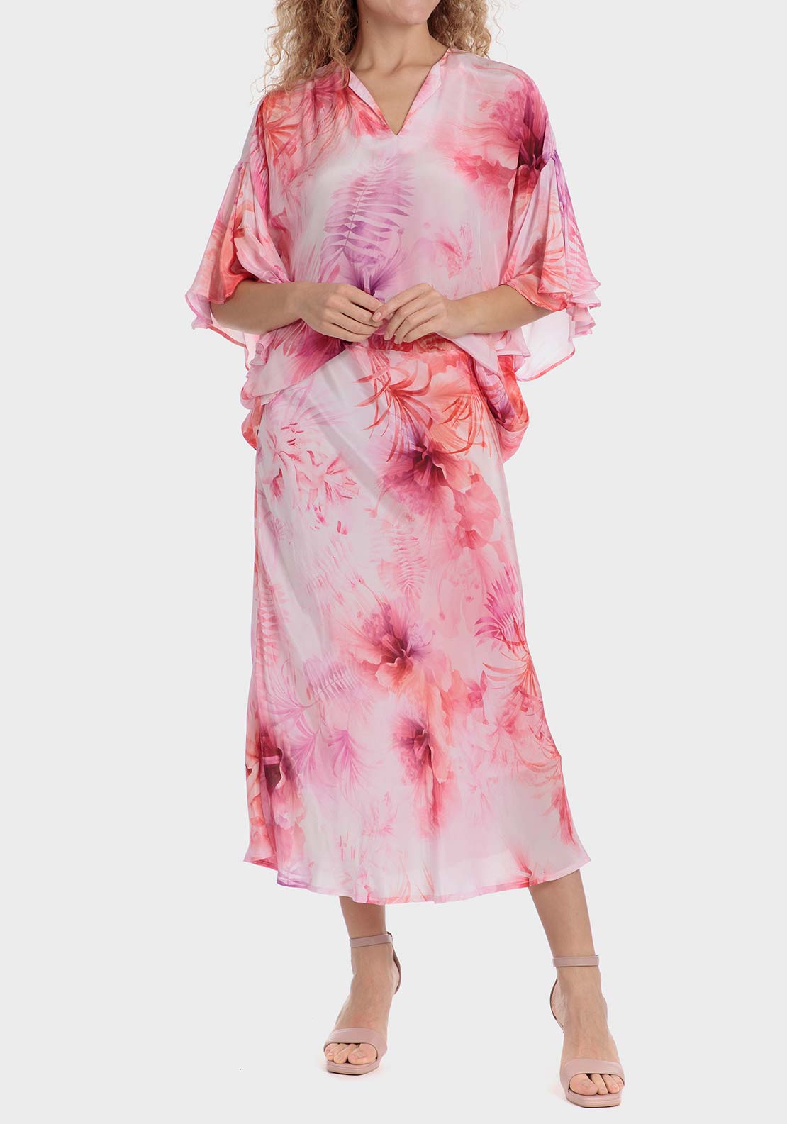 Punt Roma Pink floral blouse - Pink 4 Shaws Department Stores