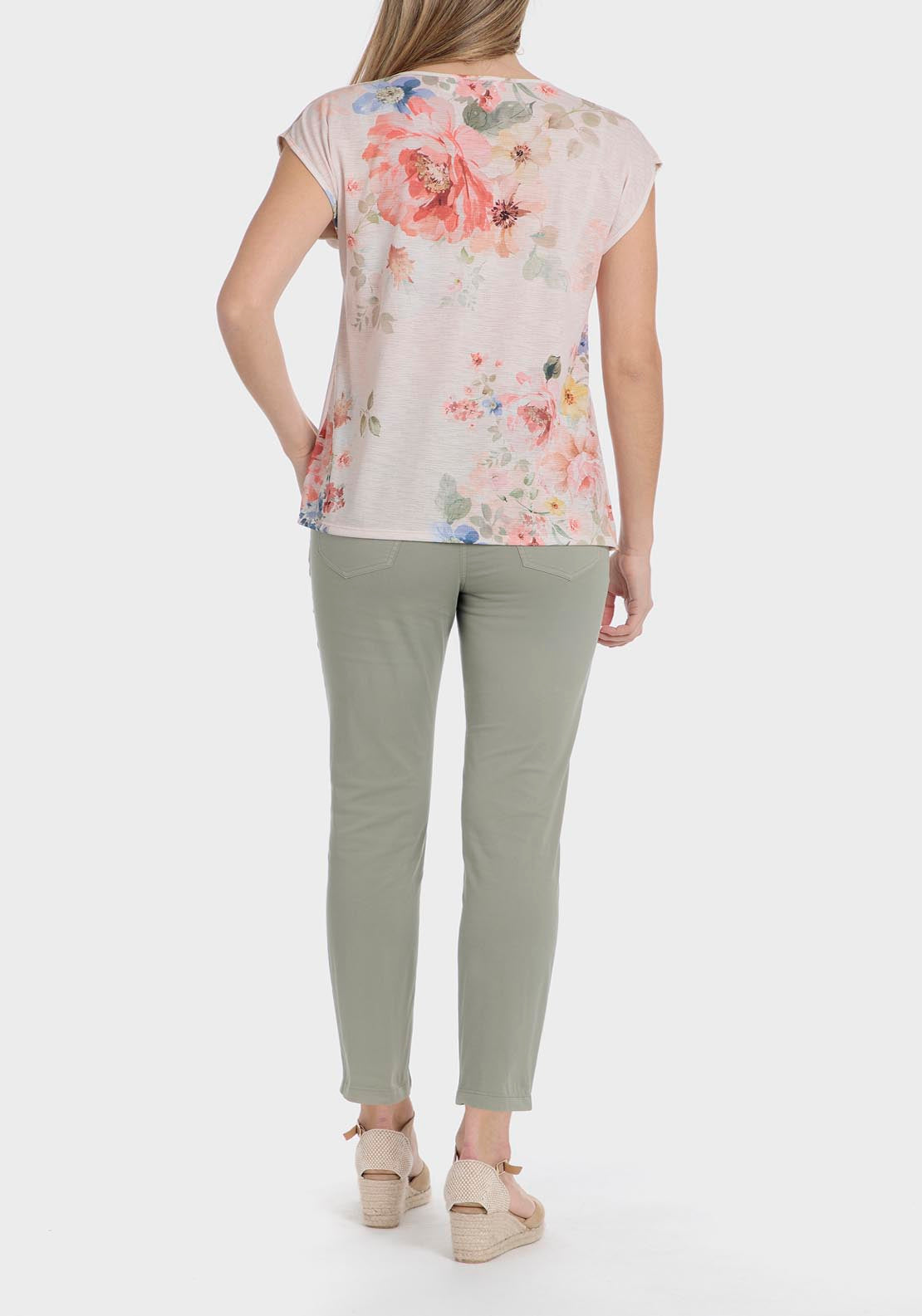 Punt Roma Floral Print T-Shirt - Pink 4 Shaws Department Stores