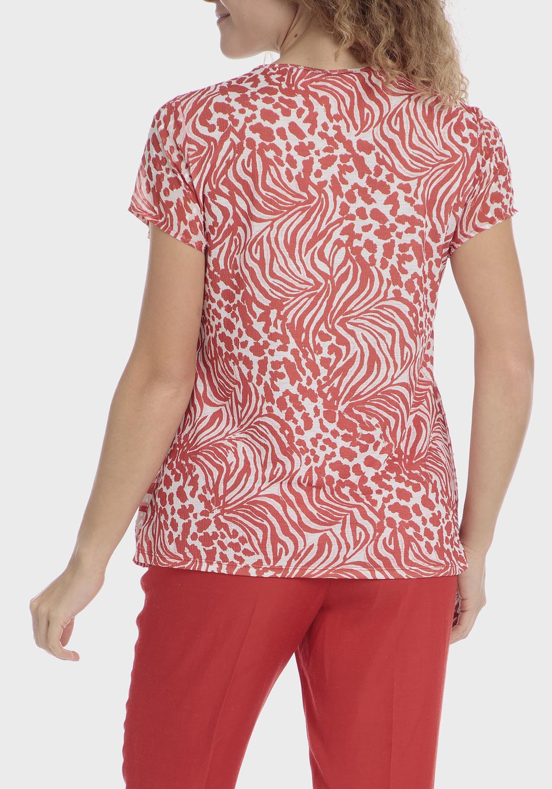 Punt Roma Plumetti Blouse - Red 2 Shaws Department Stores