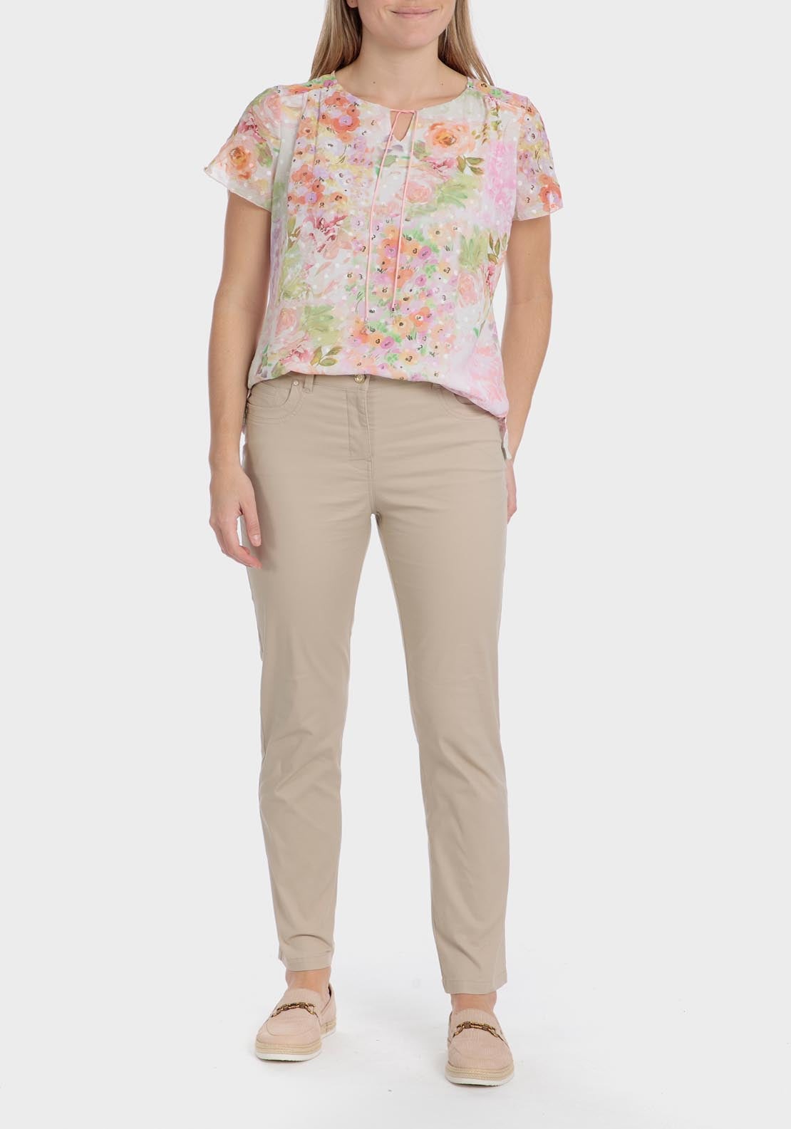 Punt Roma Plumetti Printed T-Shirt - Green 3 Shaws Department Stores
