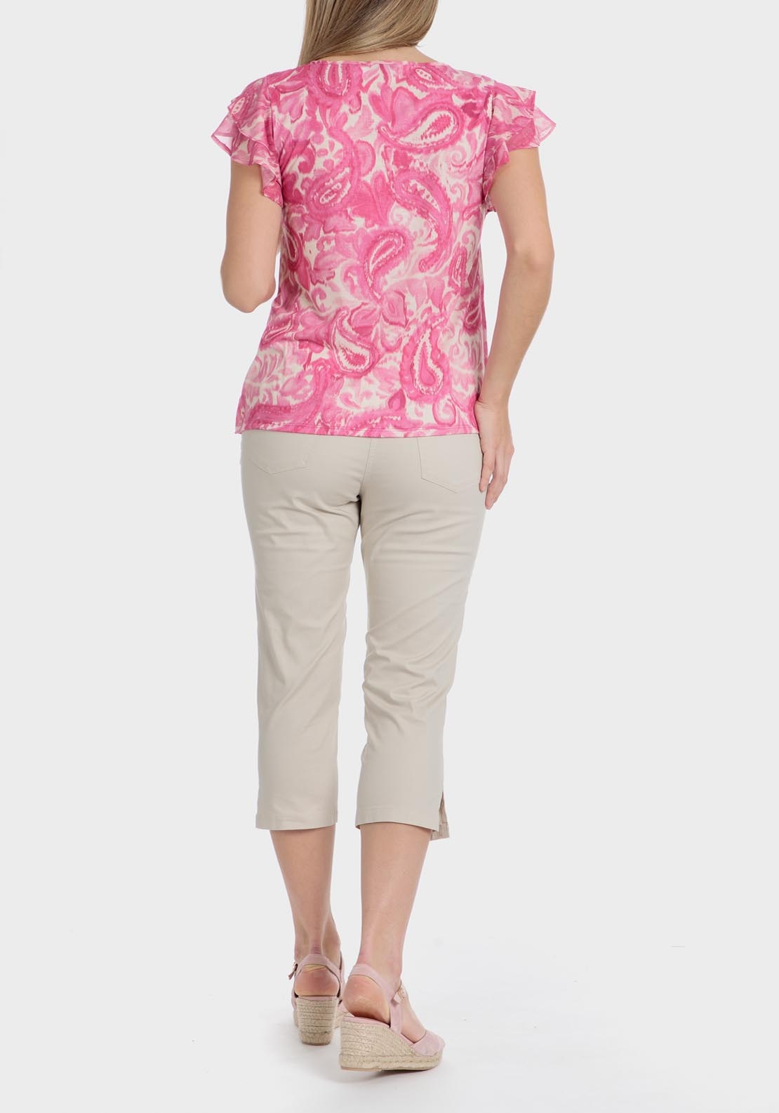 Punt Roma Printed T-Shirt - Fuchsia 4 Shaws Department Stores