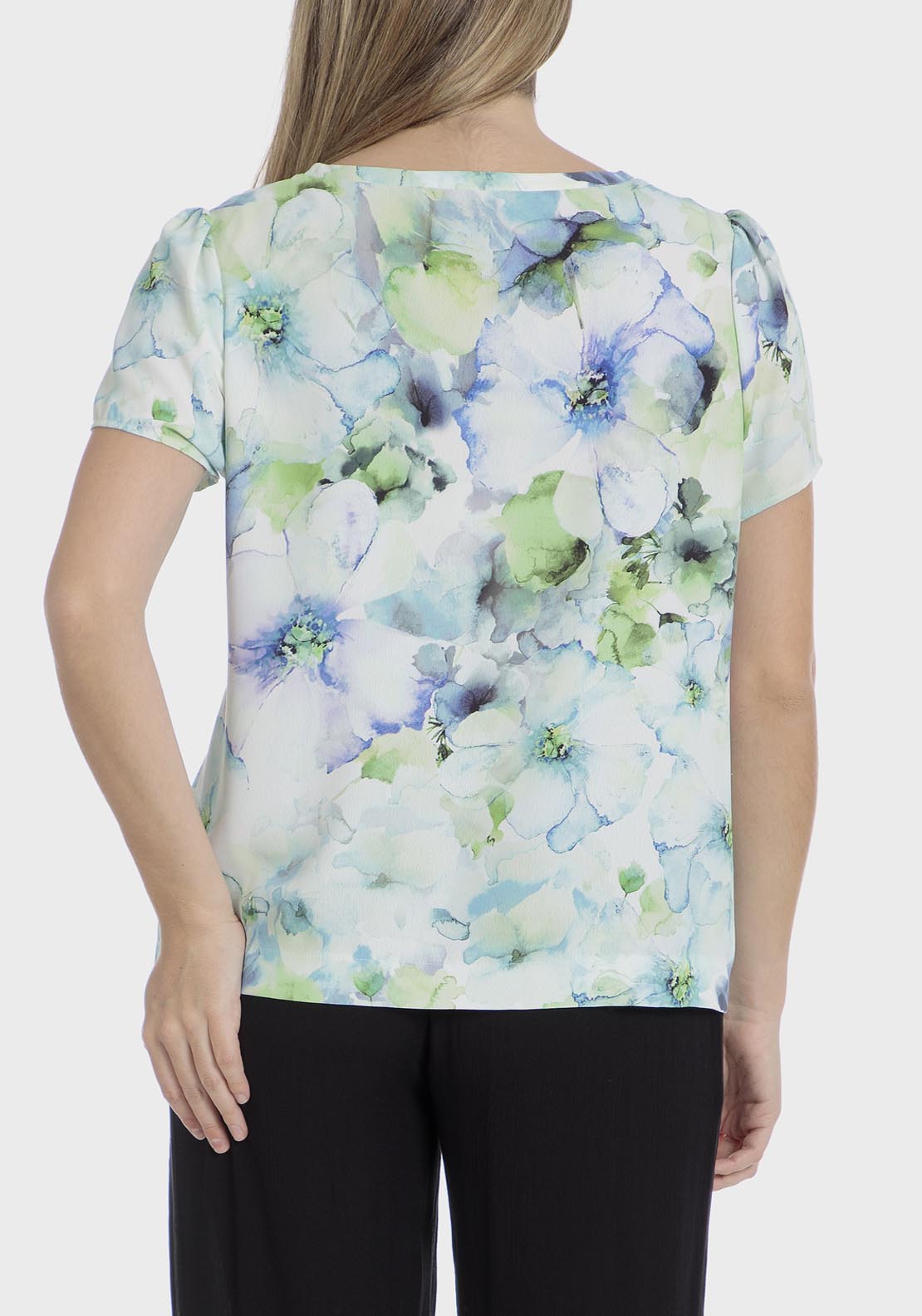 Punt Roma Floral Print T-Shirt - Green 2 Shaws Department Stores