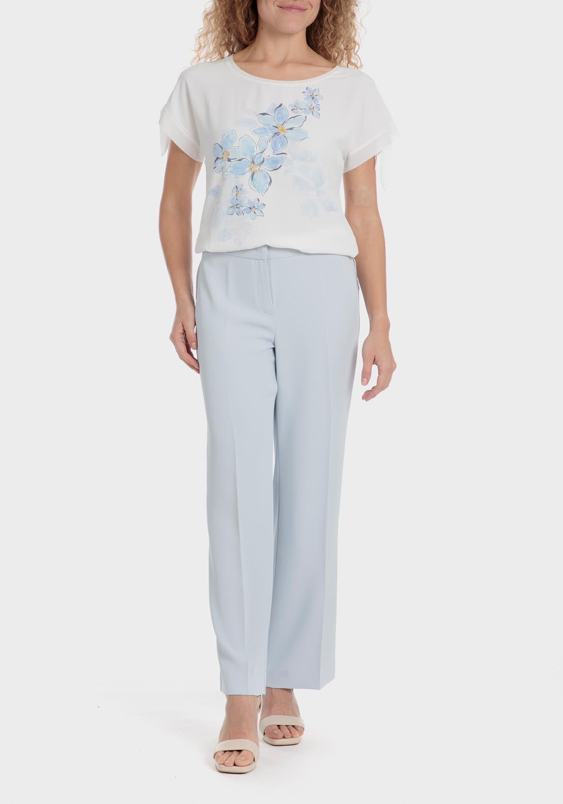 Punt Roma Floral Print T-Shirt - White 3 Shaws Department Stores