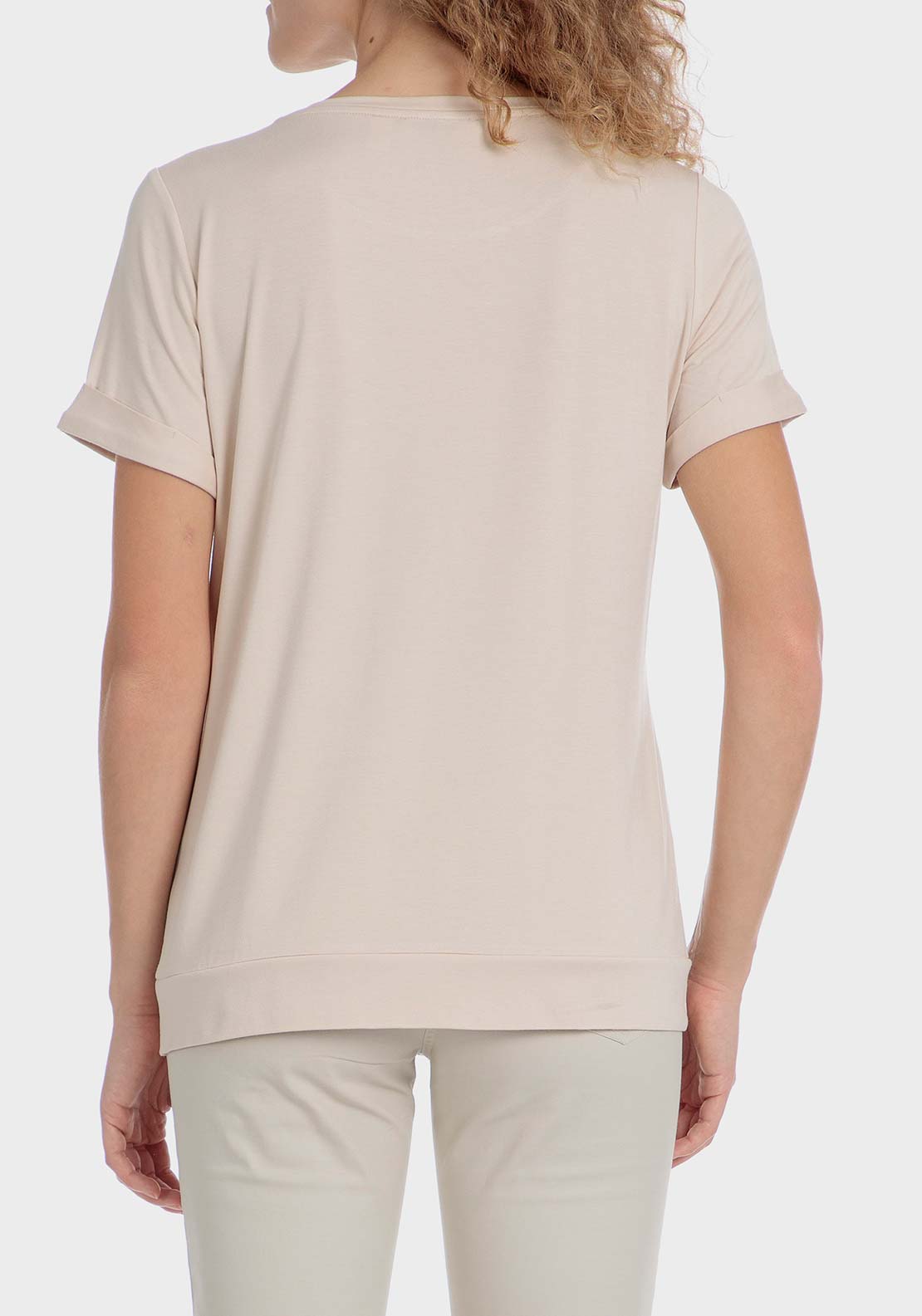 Punt Roma Fantasy t-shirt - Beige 2 Shaws Department Stores