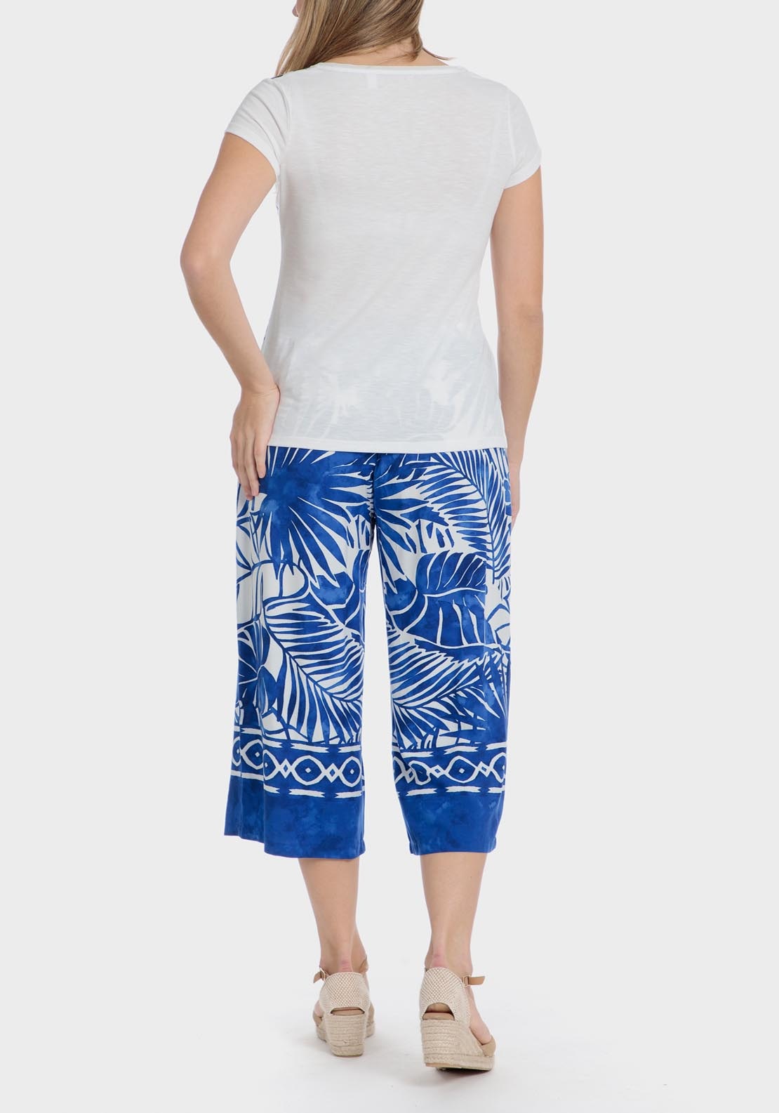 Punt Roma Tropical Print T-Shirt - Blue 4 Shaws Department Stores
