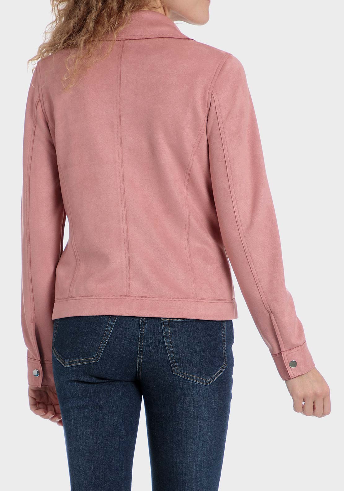 Punt Roma Suede jacket - Pink 2 Shaws Department Stores