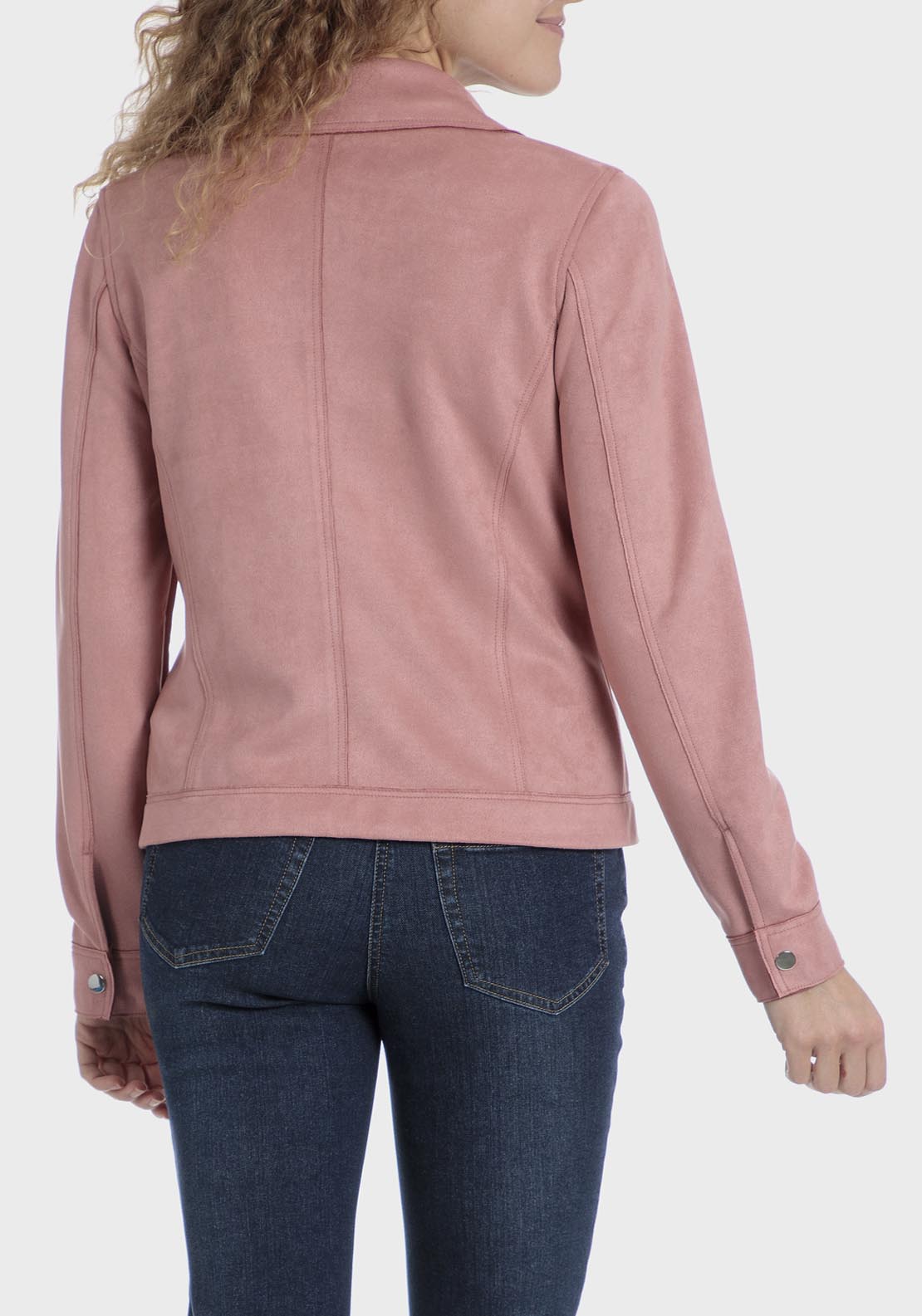 Punt Roma Suede jacket - Pink 8 Shaws Department Stores