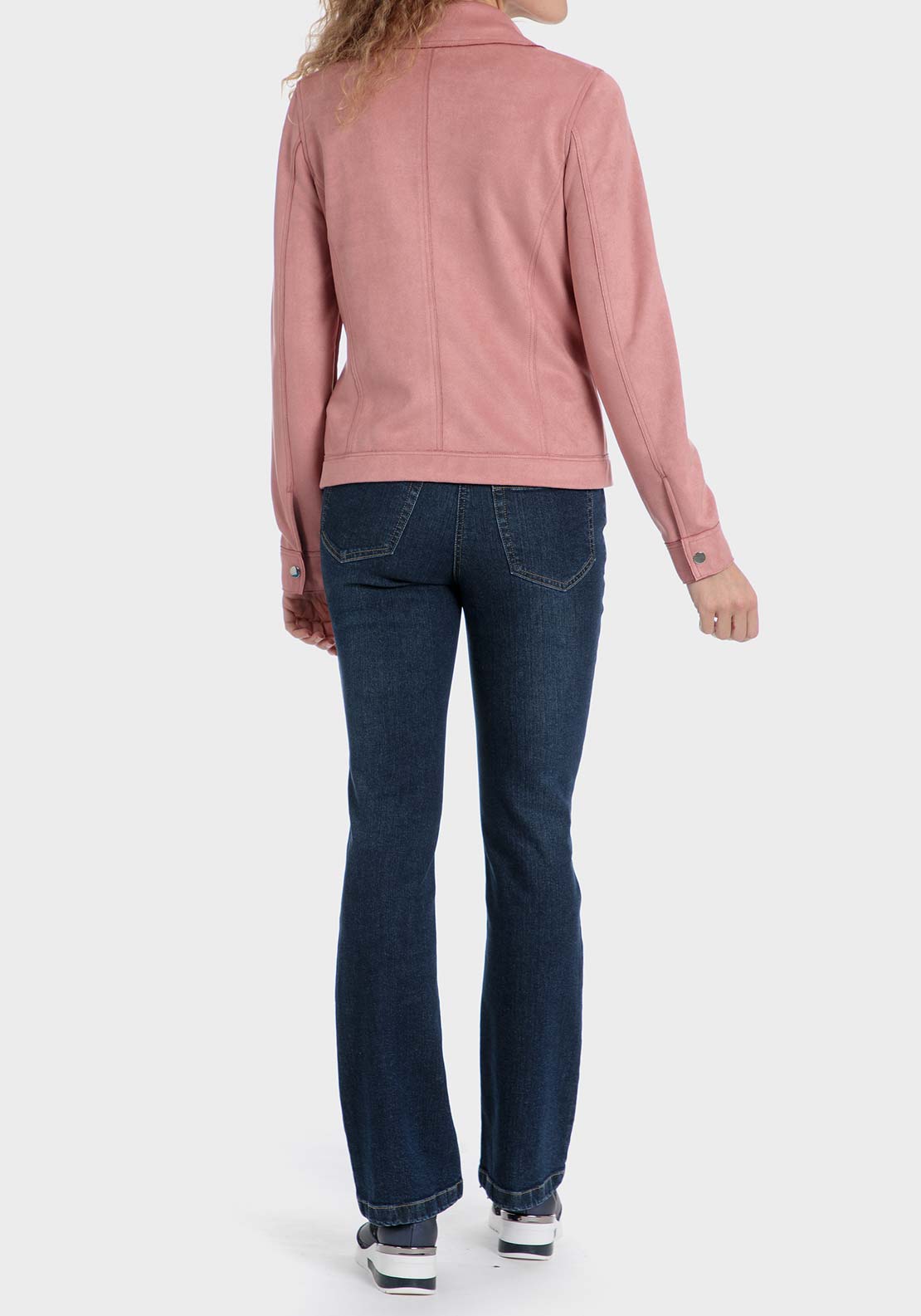 Punt Roma Suede jacket - Pink 4 Shaws Department Stores
