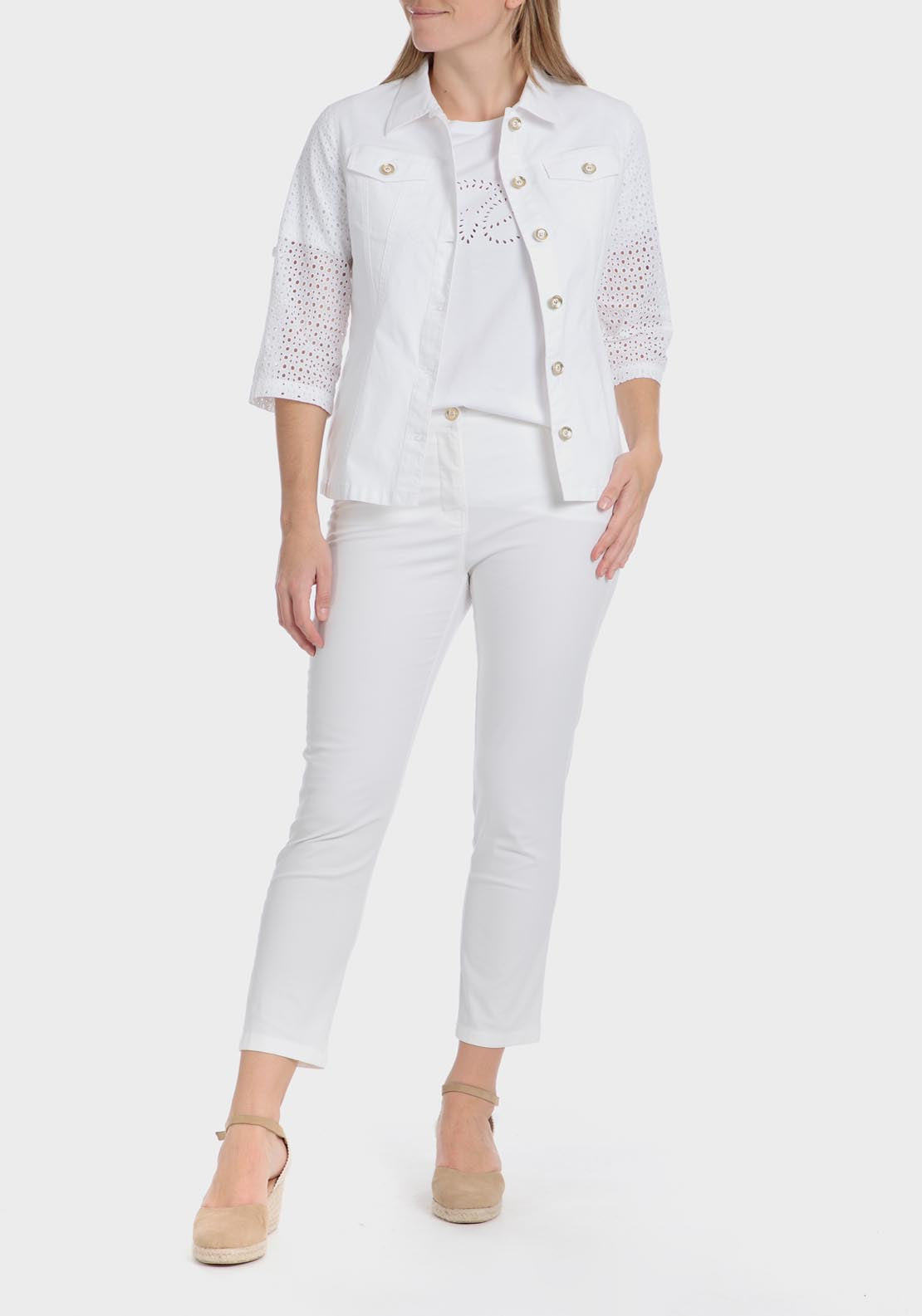 Punt Roma White Jacket - White 4 Shaws Department Stores