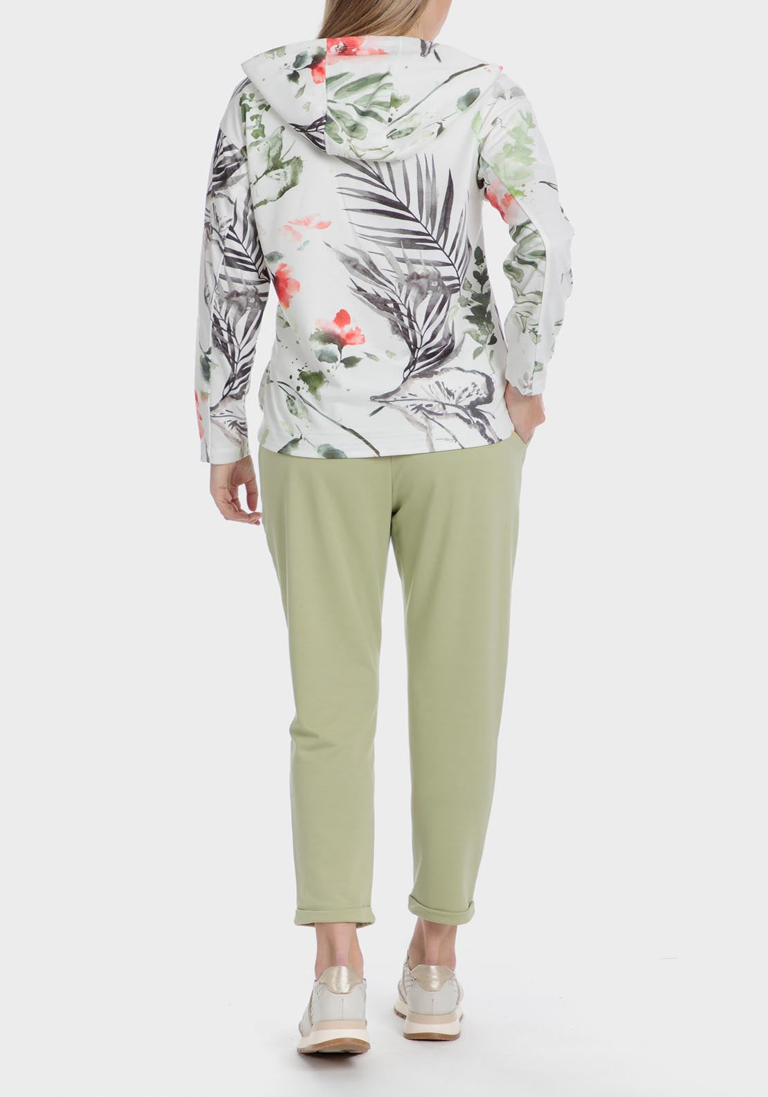 Punt Roma Printed sports jacket - Green Sage 6 Shaws Department Stores