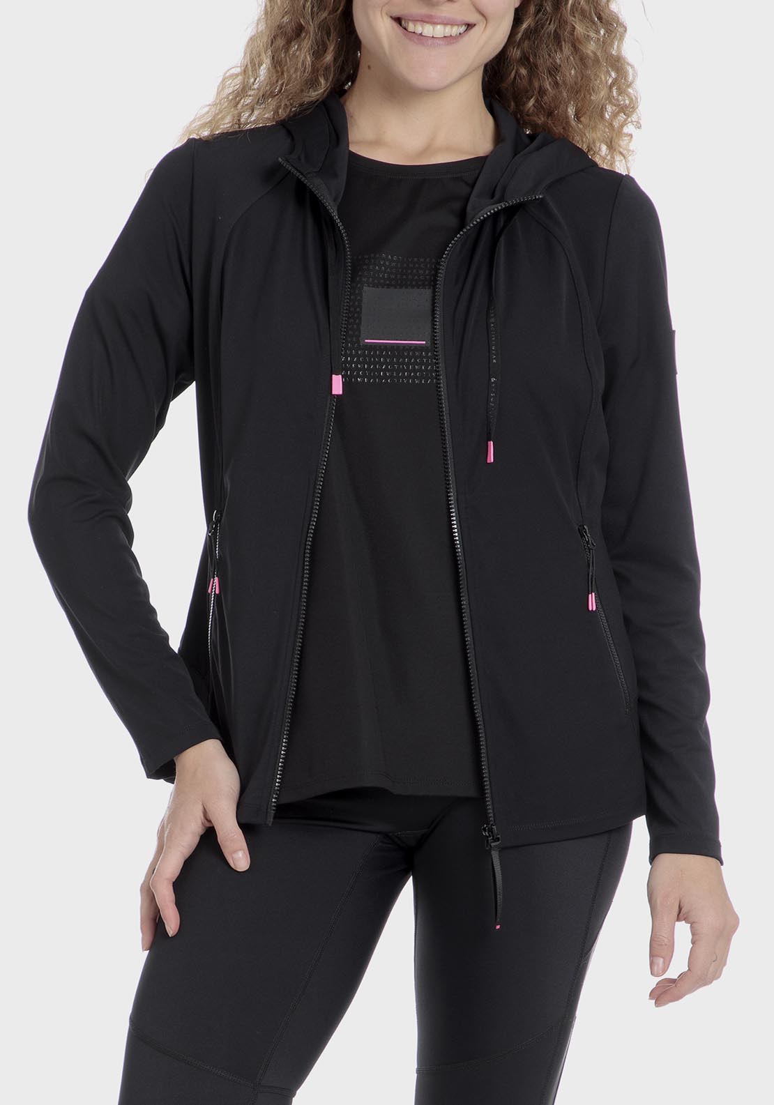 Punt Roma Hooded Sports Jacket - Black 1 Shaws Department Stores