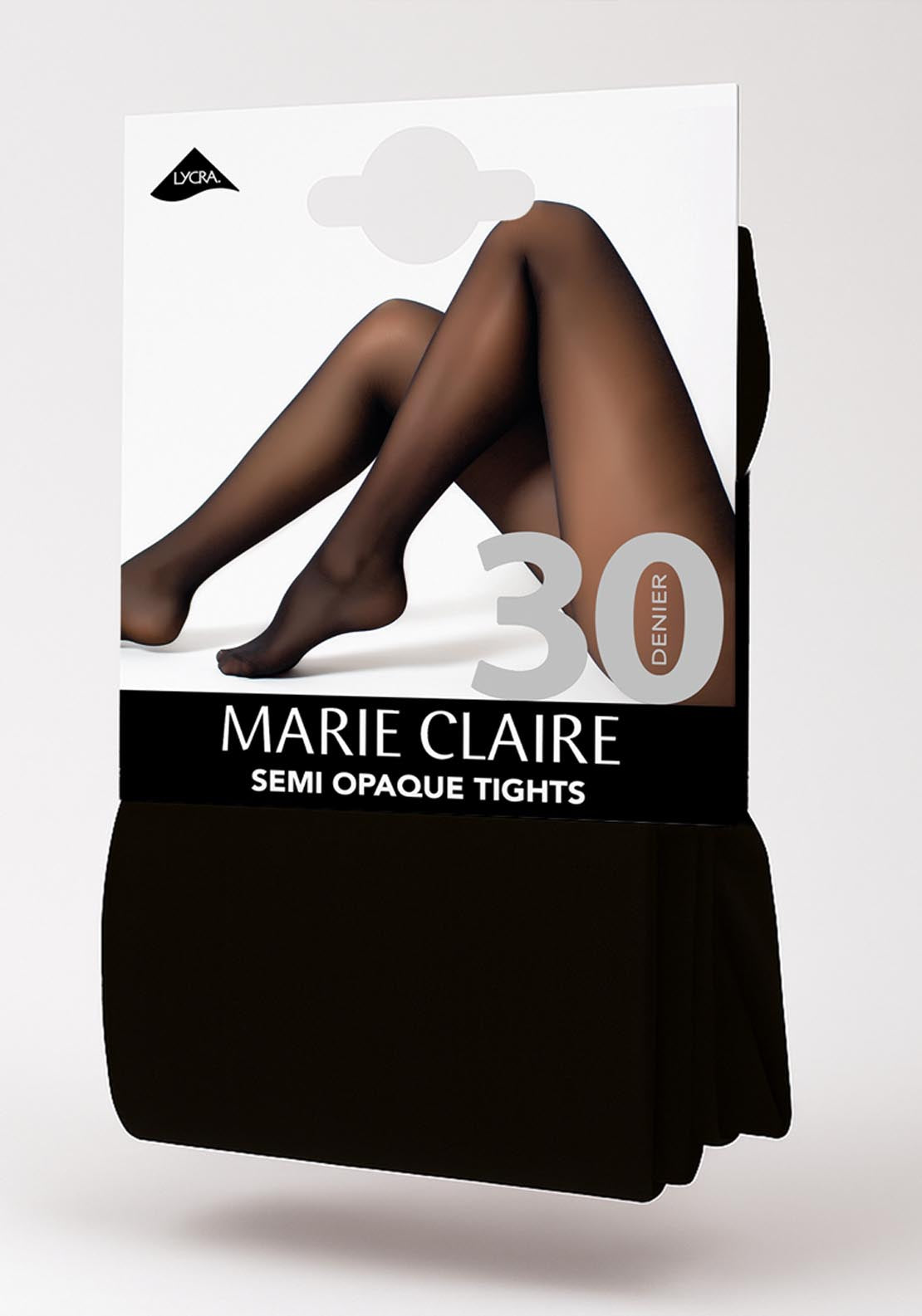 Marie Claire 3D Lycra Opaque Tights 30 Den - Black 1 Shaws Department Stores