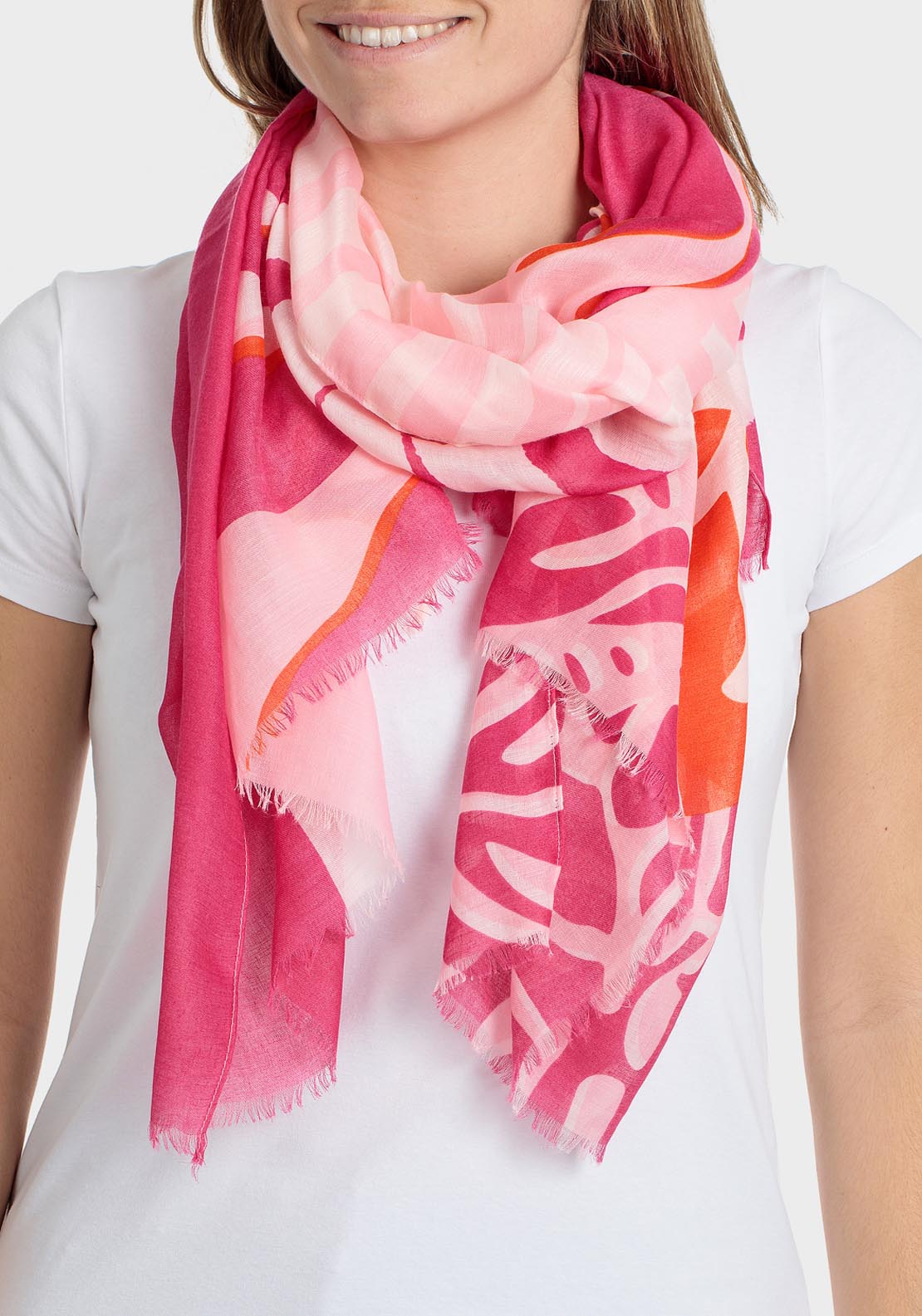 Punt Roma Scarf - Pink 1 Shaws Department Stores