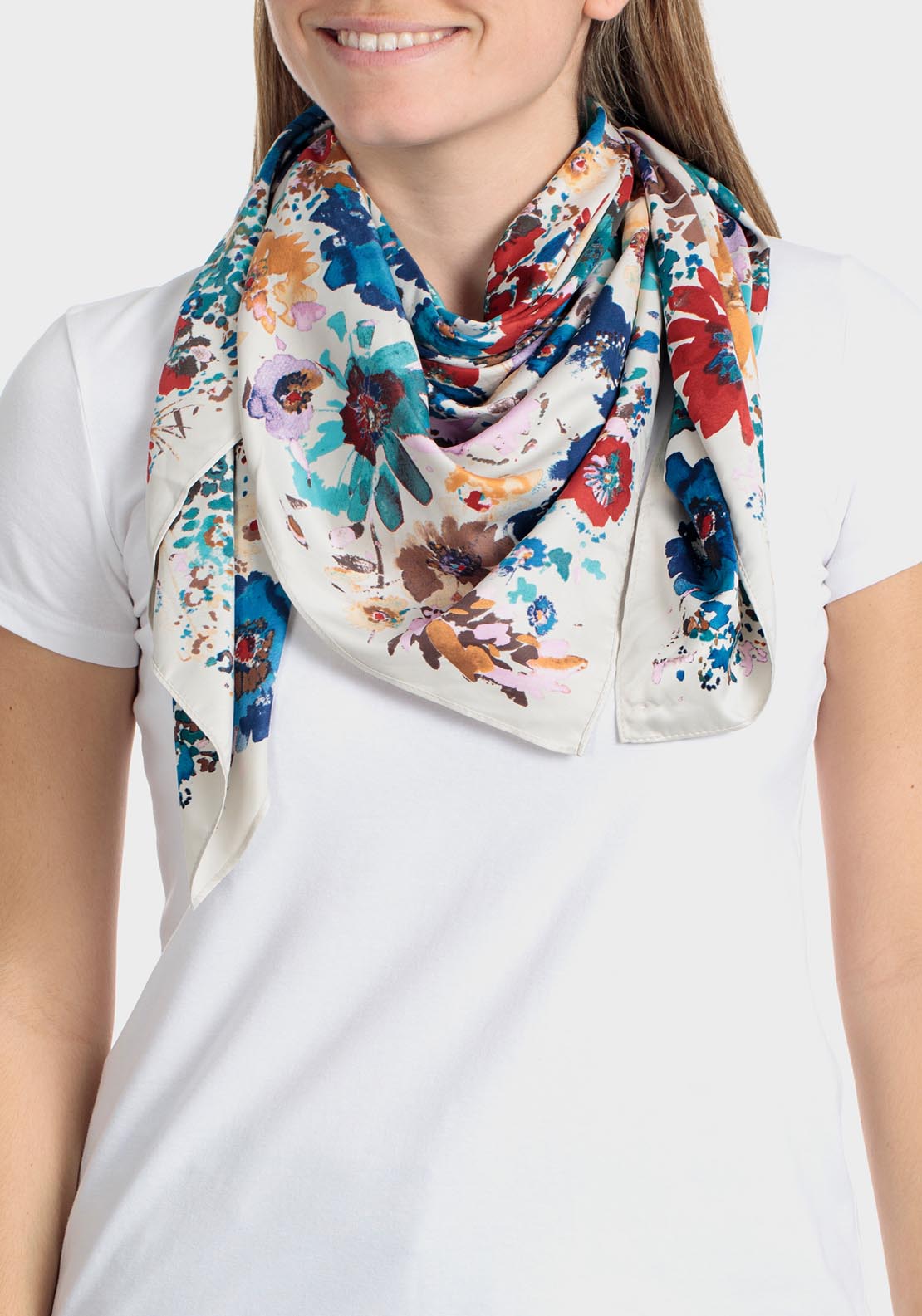 Punt Roma Kerchief - White 1 Shaws Department Stores