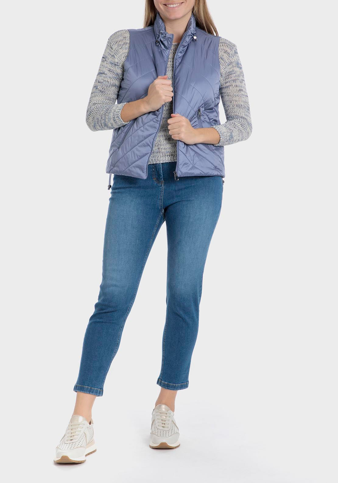 Punt Roma Padded Waistcoat - Blue 3 Shaws Department Stores