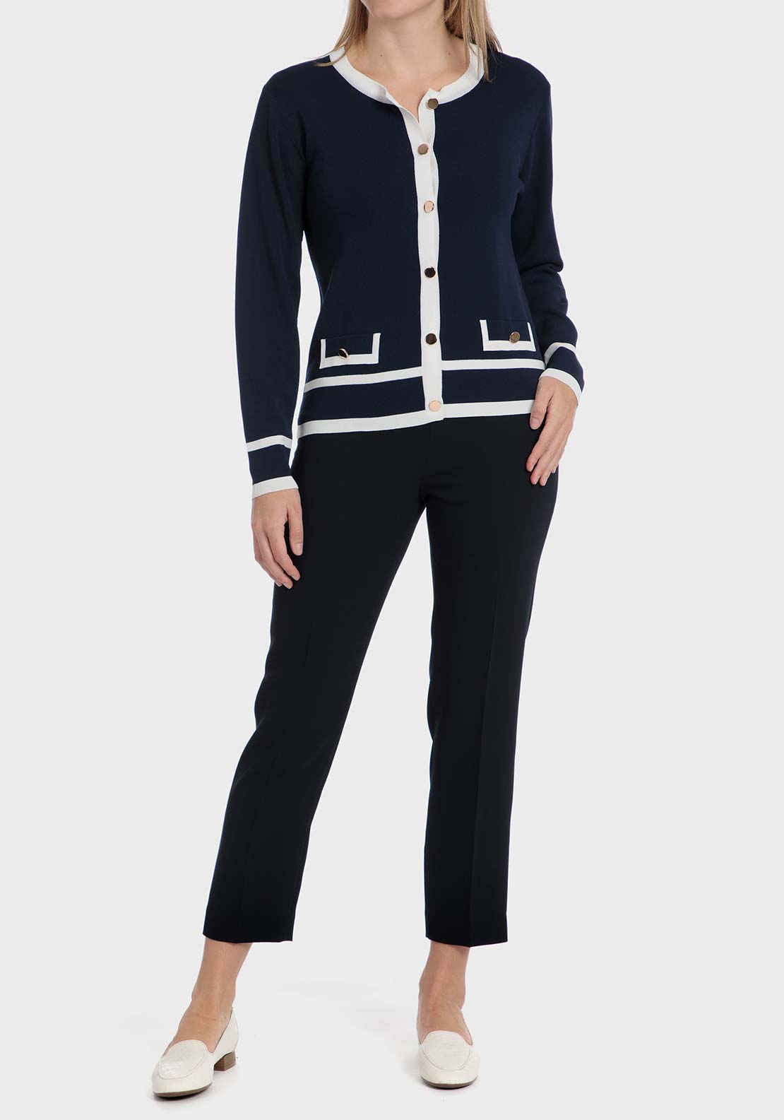 Punt Roma Two-tone jacket - Blue / Navy 3 Shaws Department Stores