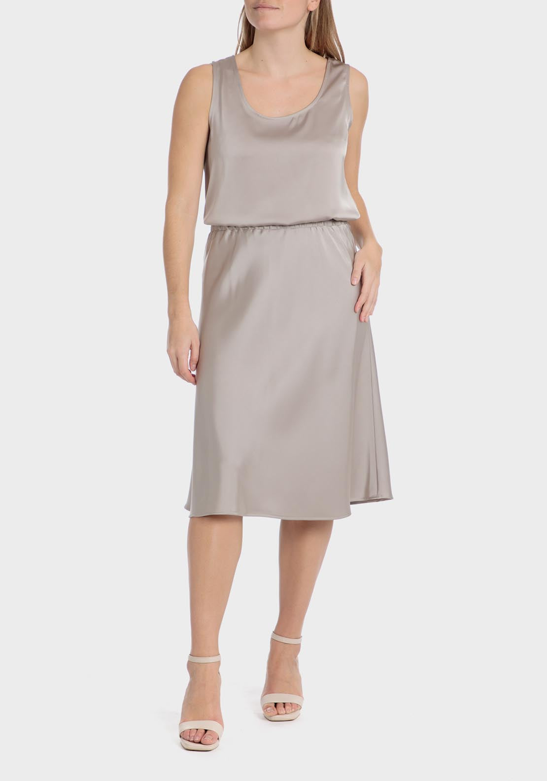 Punt Roma Satin skirt - Sand 8 Shaws Department Stores