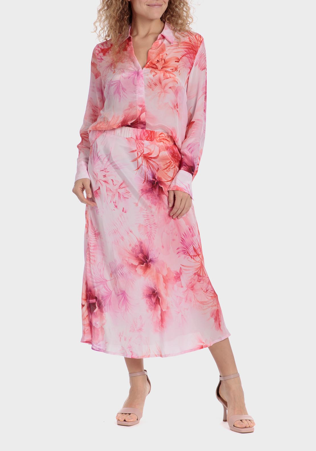 Punt Roma Printed skirt - Pink 7 Shaws Department Stores
