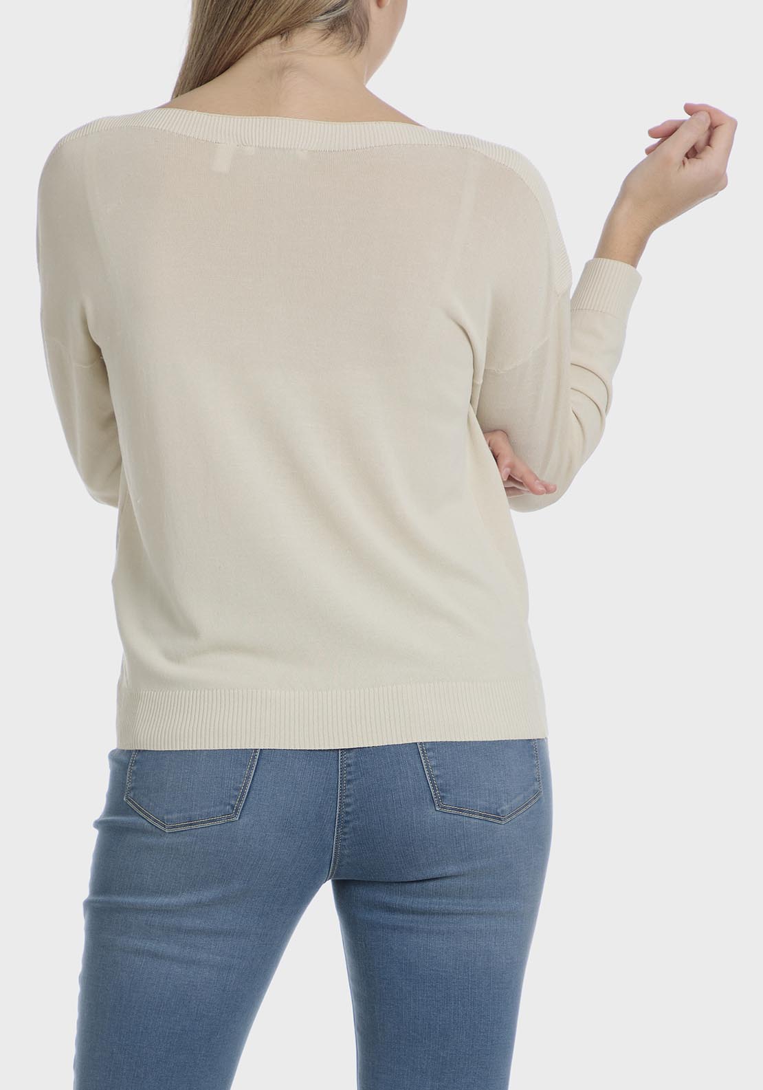Punt Roma Basic Sweater - Beige 2 Shaws Department Stores