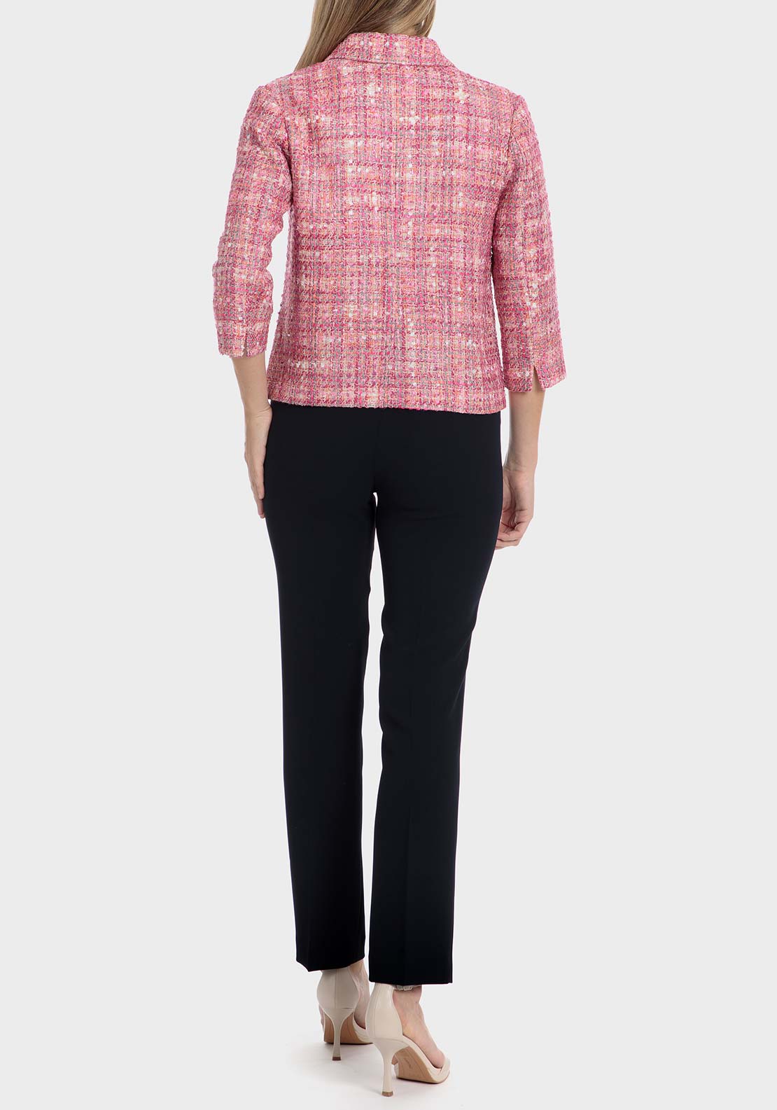 Punt Roma Crepe trousers with elastic - Blue / Navy 4 Shaws Department Stores