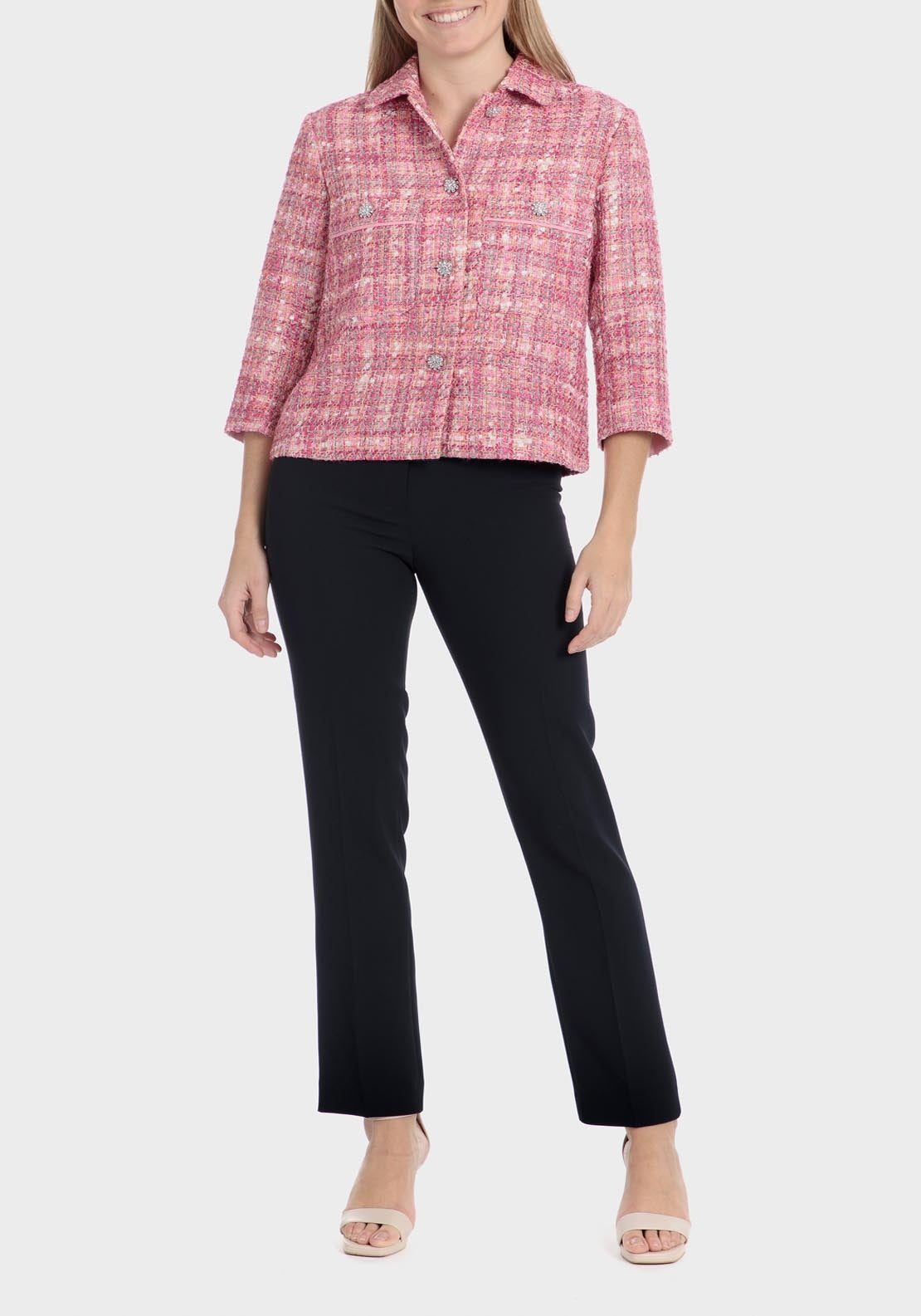 Punt Roma Crepe trousers with elastic - Blue / Navy 5 Shaws Department Stores