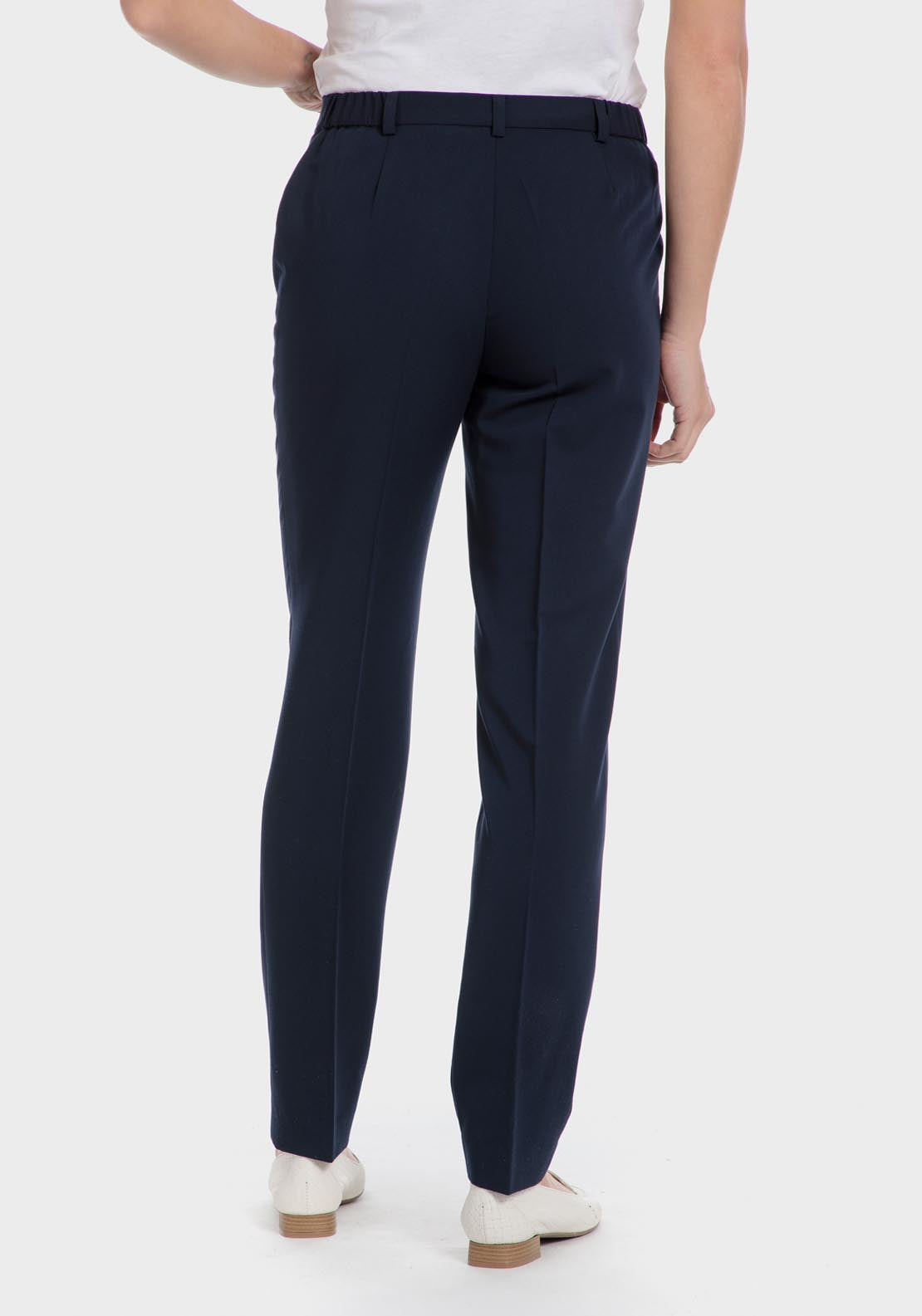 Punt Roma Viscose trousers - Blue / Navy 8 Shaws Department Stores