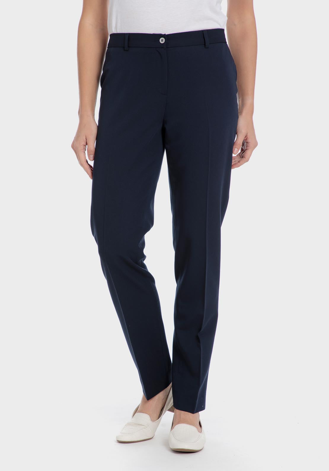 Punt Roma Viscose trousers - Blue / Navy 7 Shaws Department Stores
