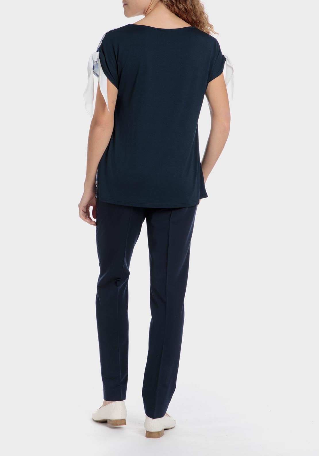 Punt Roma Viscose trousers - Blue / Navy 6 Shaws Department Stores