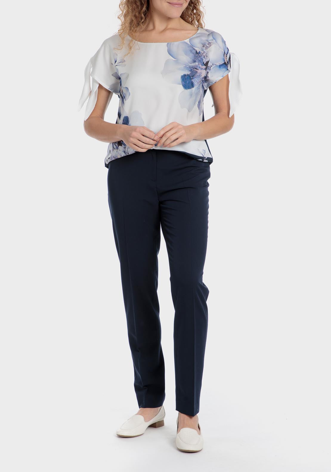 Punt Roma Viscose trousers - Blue / Navy 5 Shaws Department Stores