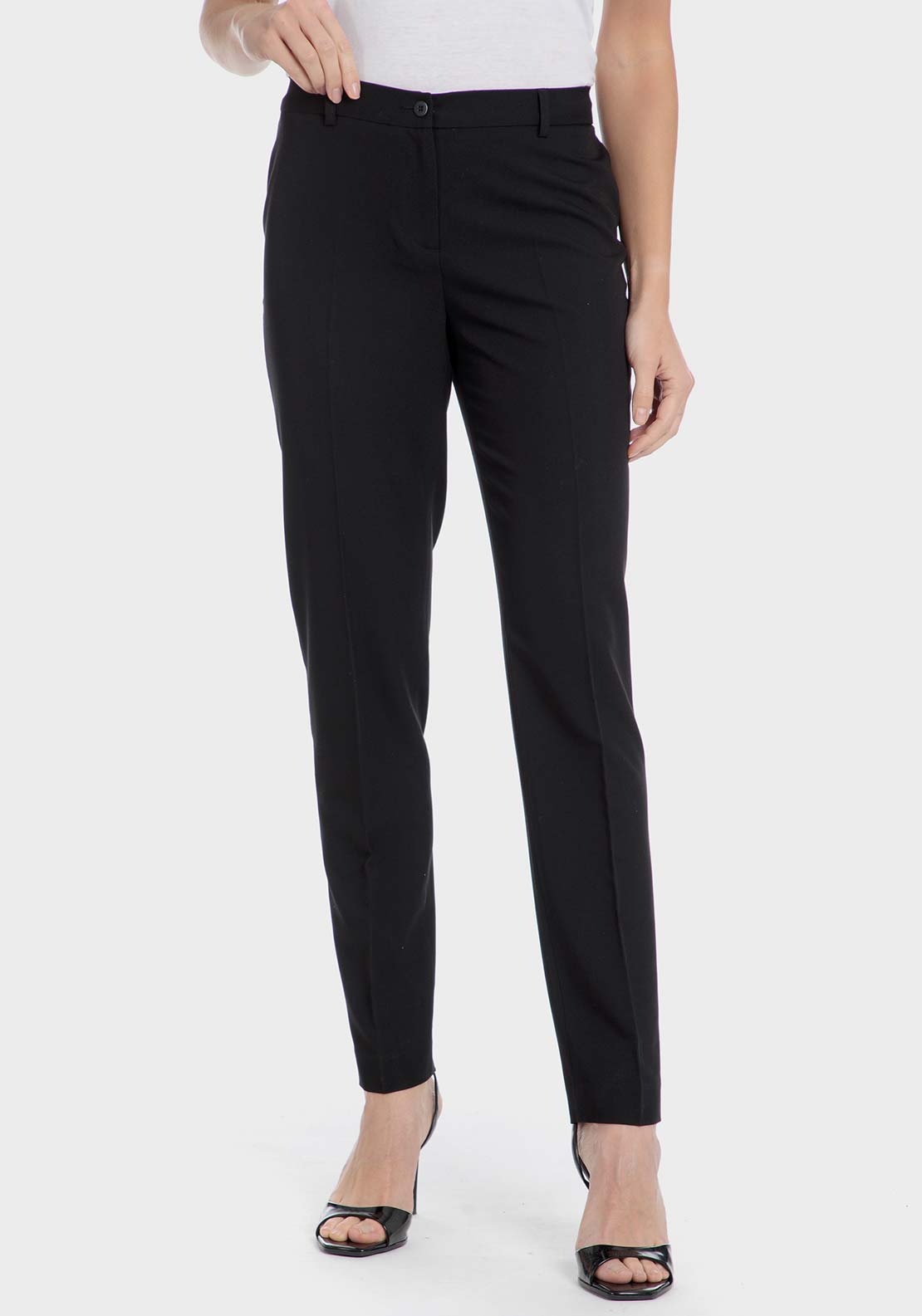 Punt Roma Viscose trousers - Black 1 Shaws Department Stores
