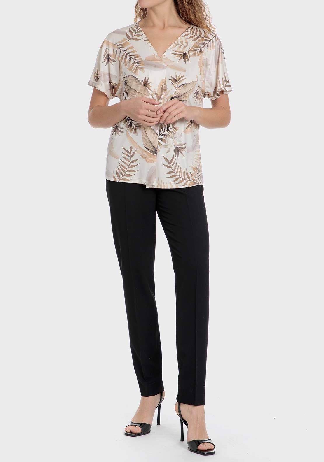 Punt Roma Viscose trousers - Black 3 Shaws Department Stores