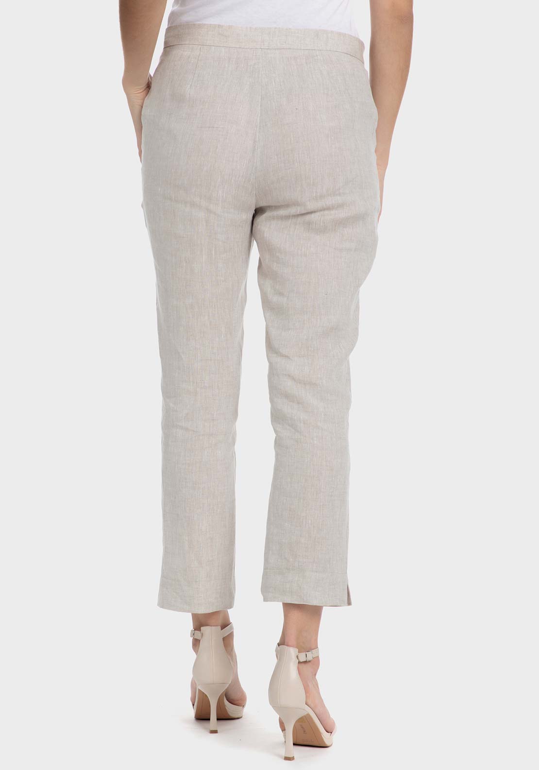 Punt Roma Linen trousers - Beige 2 Shaws Department Stores