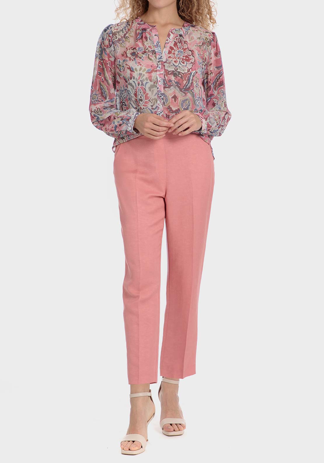 Punt Roma Pink trousers - Pink 4 Shaws Department Stores
